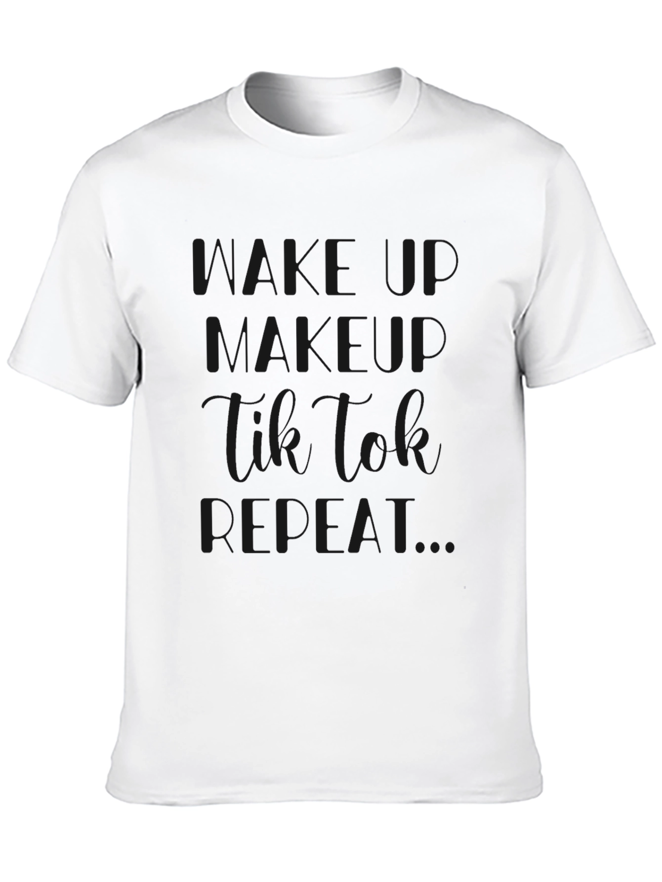 Eat Sleep TikTok Repeat Black T-Shirt