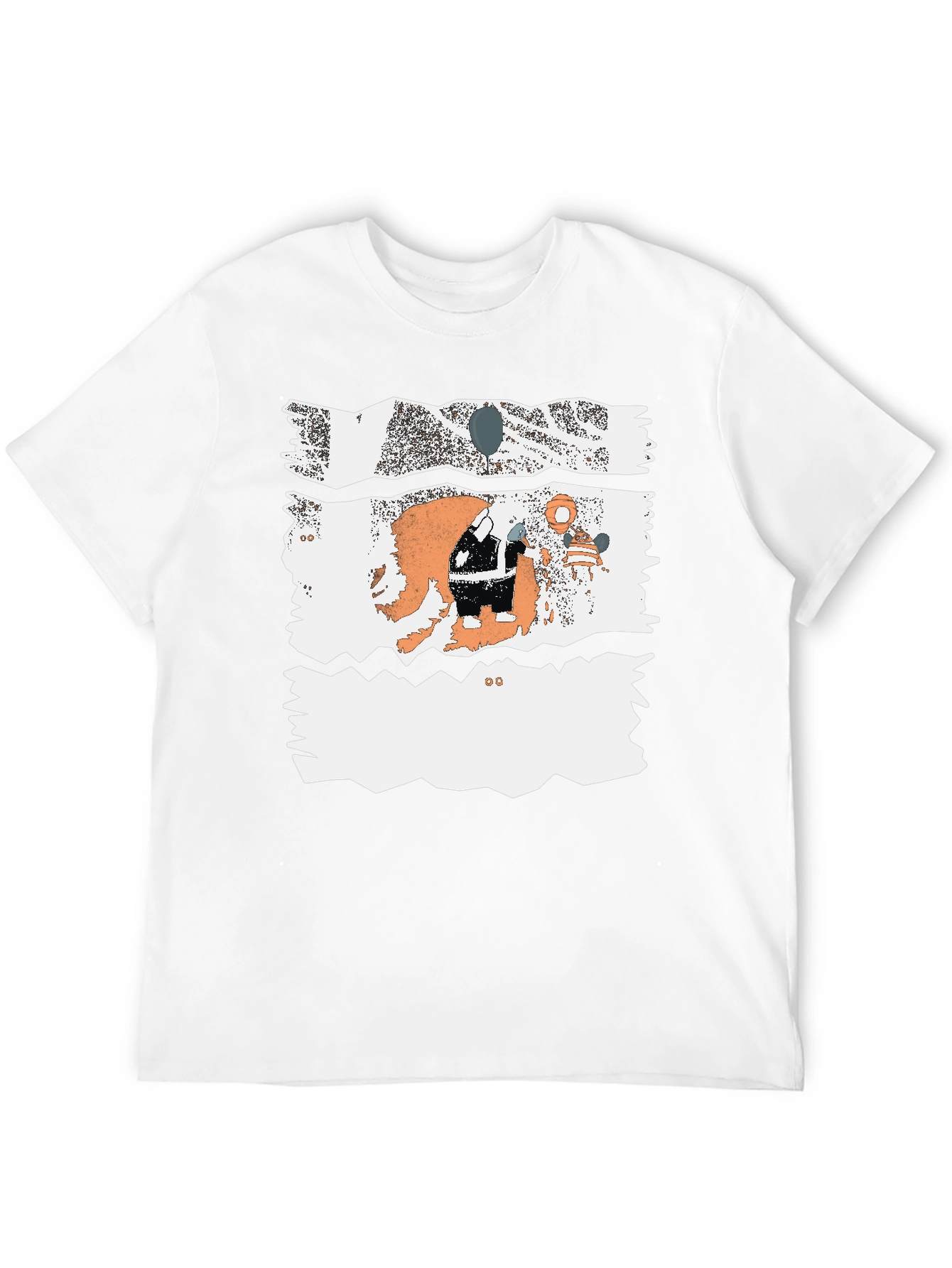 Unique Graphic Print Black Cotton Blend Casual T-Shirt
