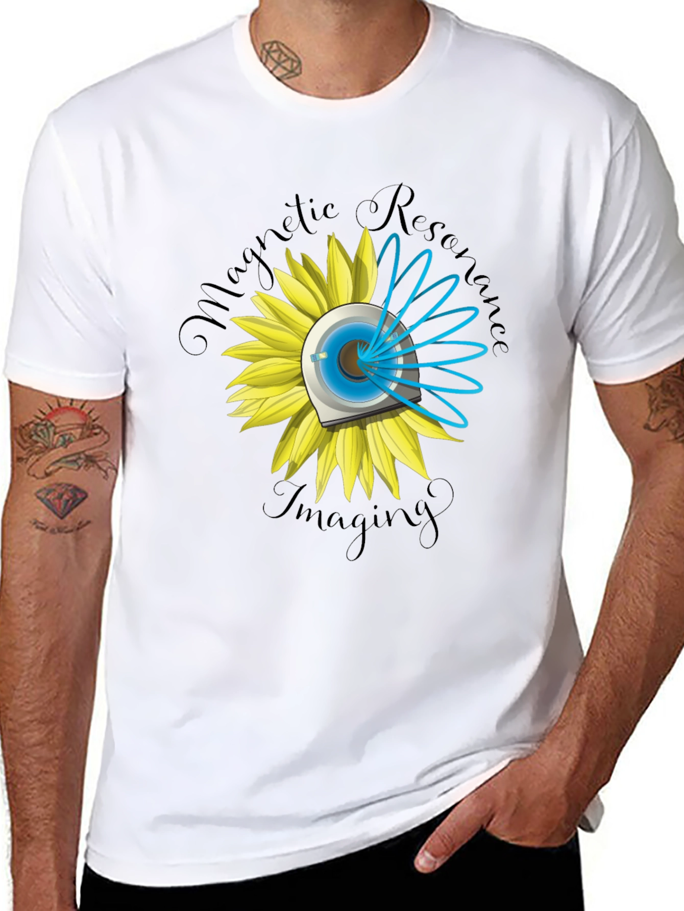 Magnetic Resonance Imaging Sunflower T-Shirt