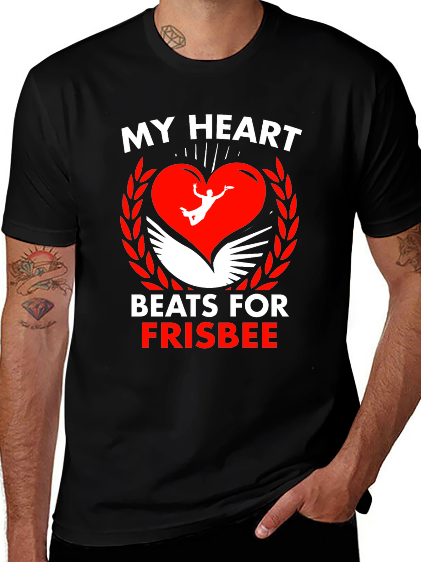 Frisbee Heartbeat Graphic Tee