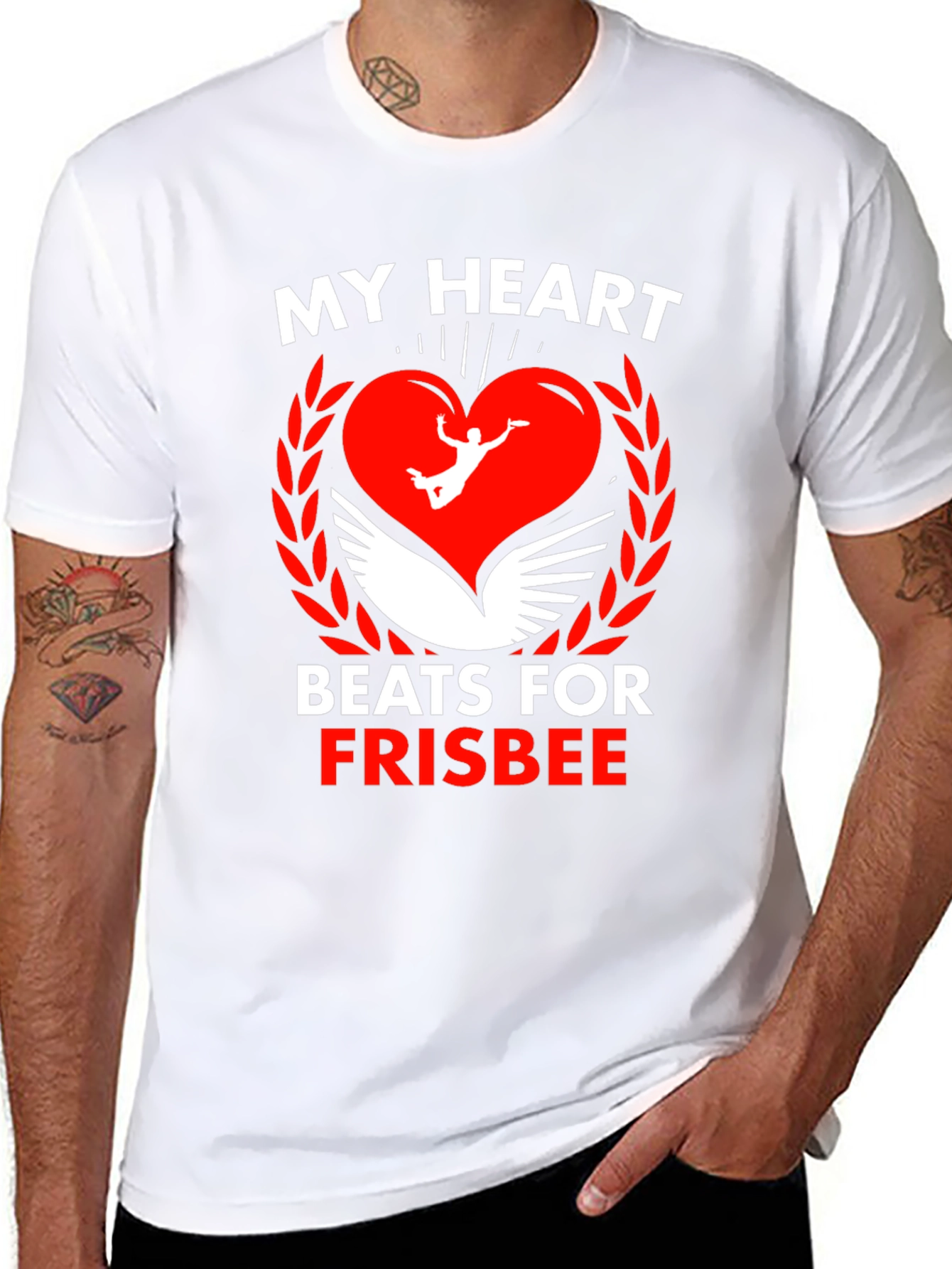 Frisbee Heartbeat Graphic Tee
