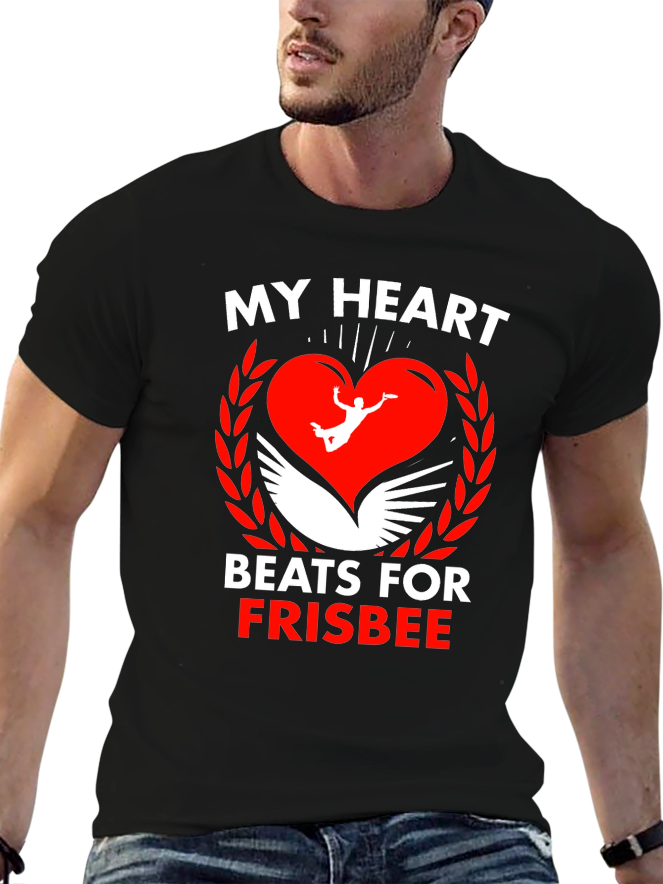 Frisbee Heartbeat Graphic Tee