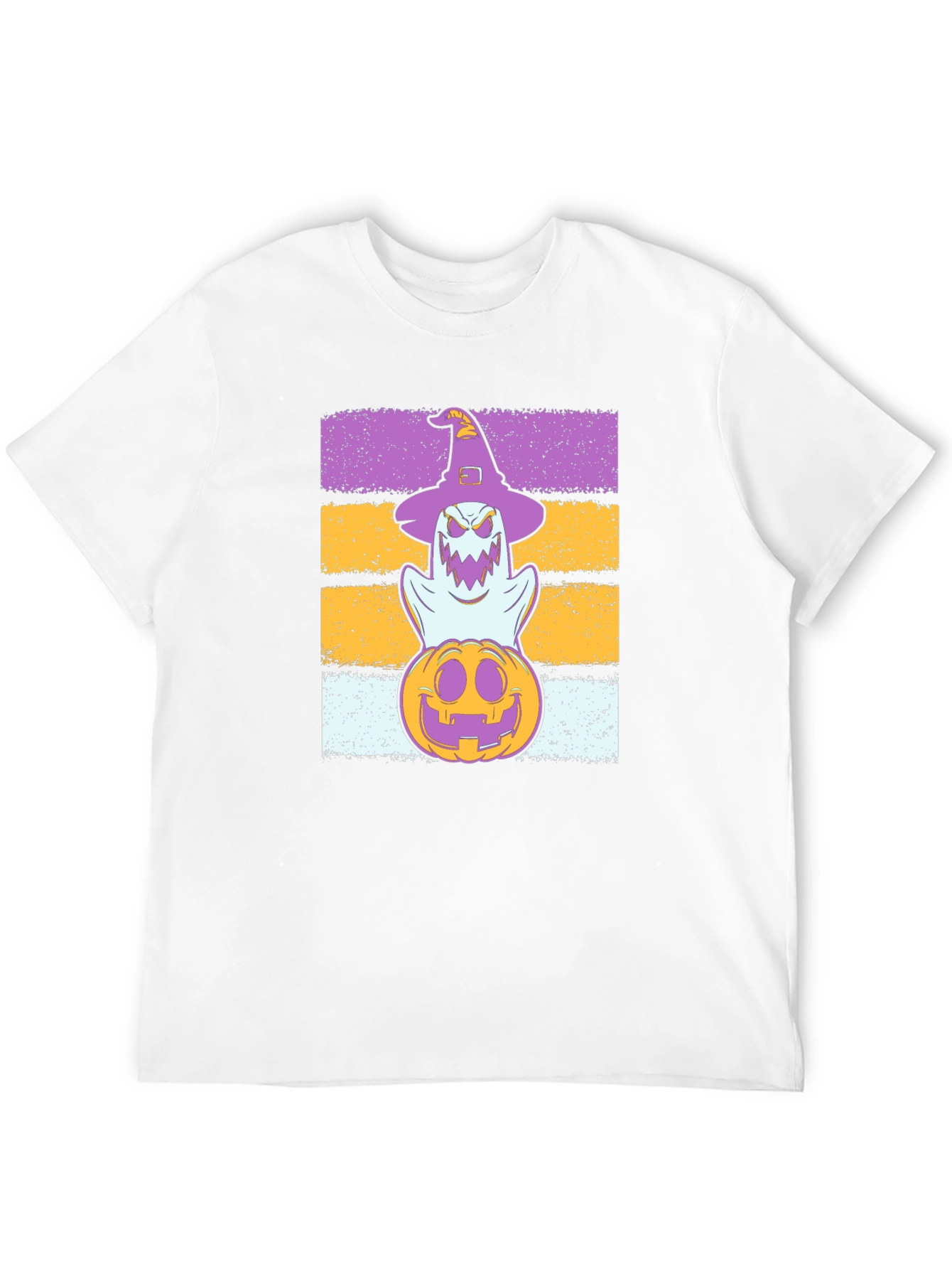 Halloween Ghost Pumpkin Stack T-Shirt
