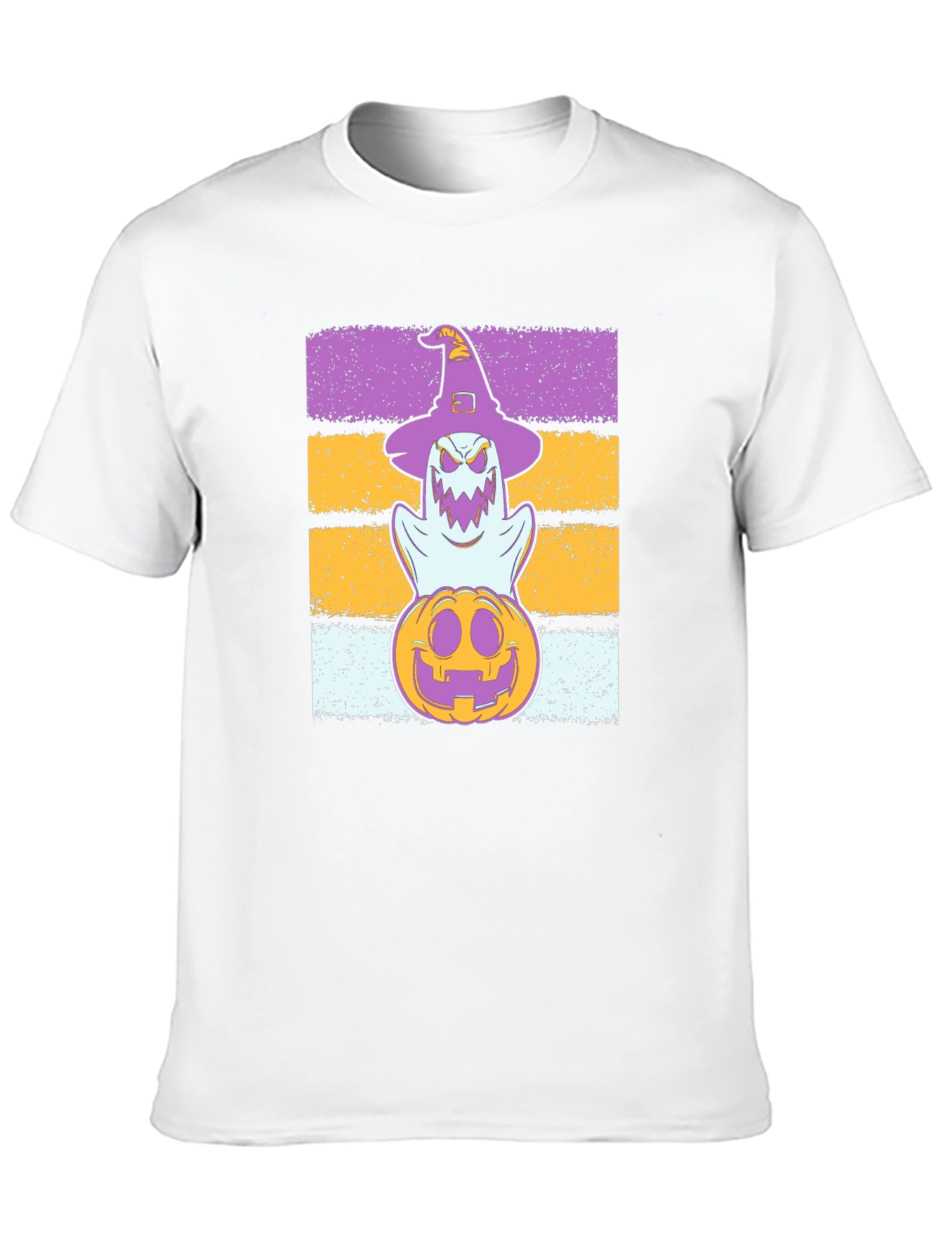 Halloween Ghost Pumpkin Stack T-Shirt