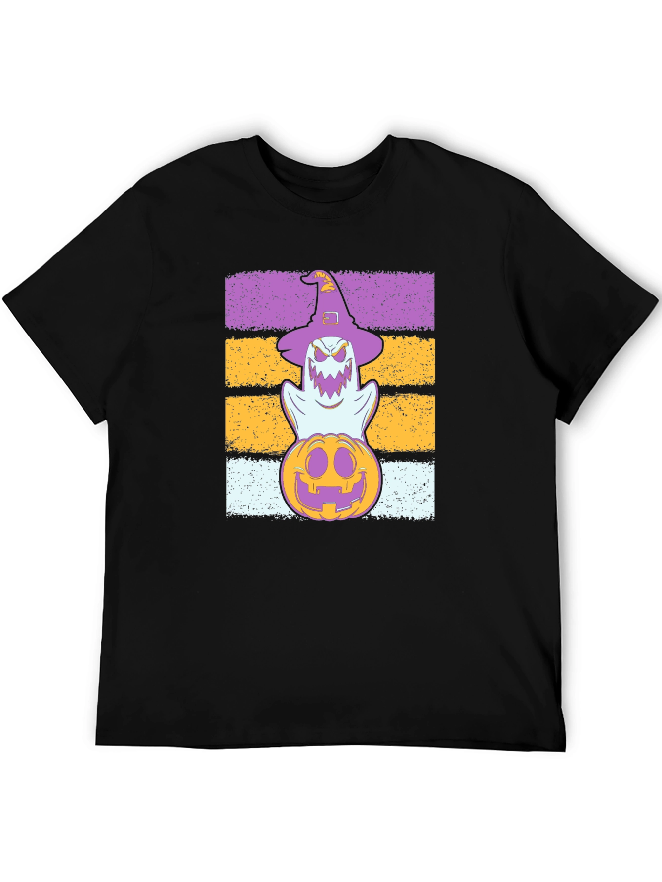 Halloween Ghost Pumpkin Stack T-Shirt