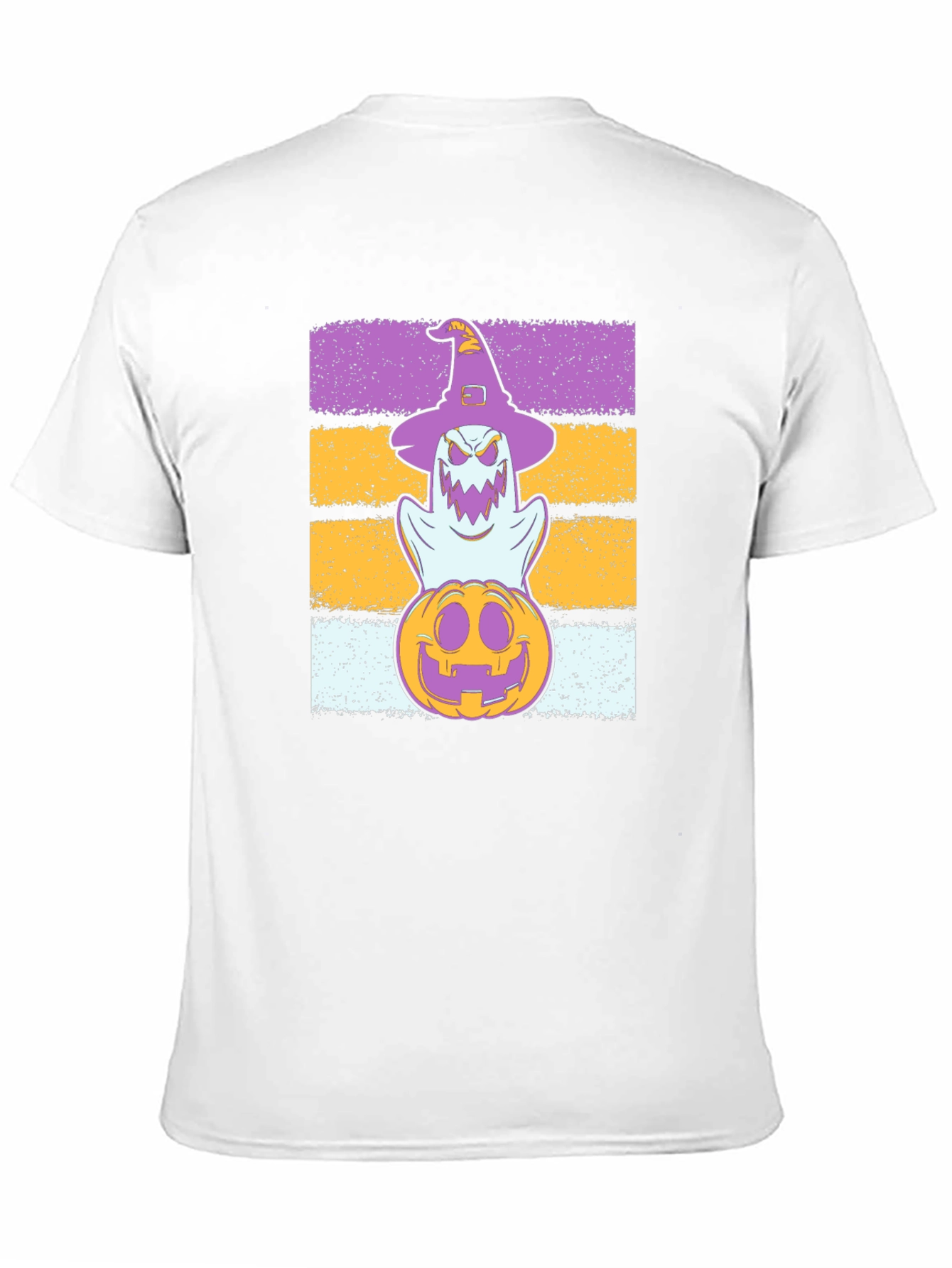 Halloween Ghost Pumpkin Stack T-Shirt