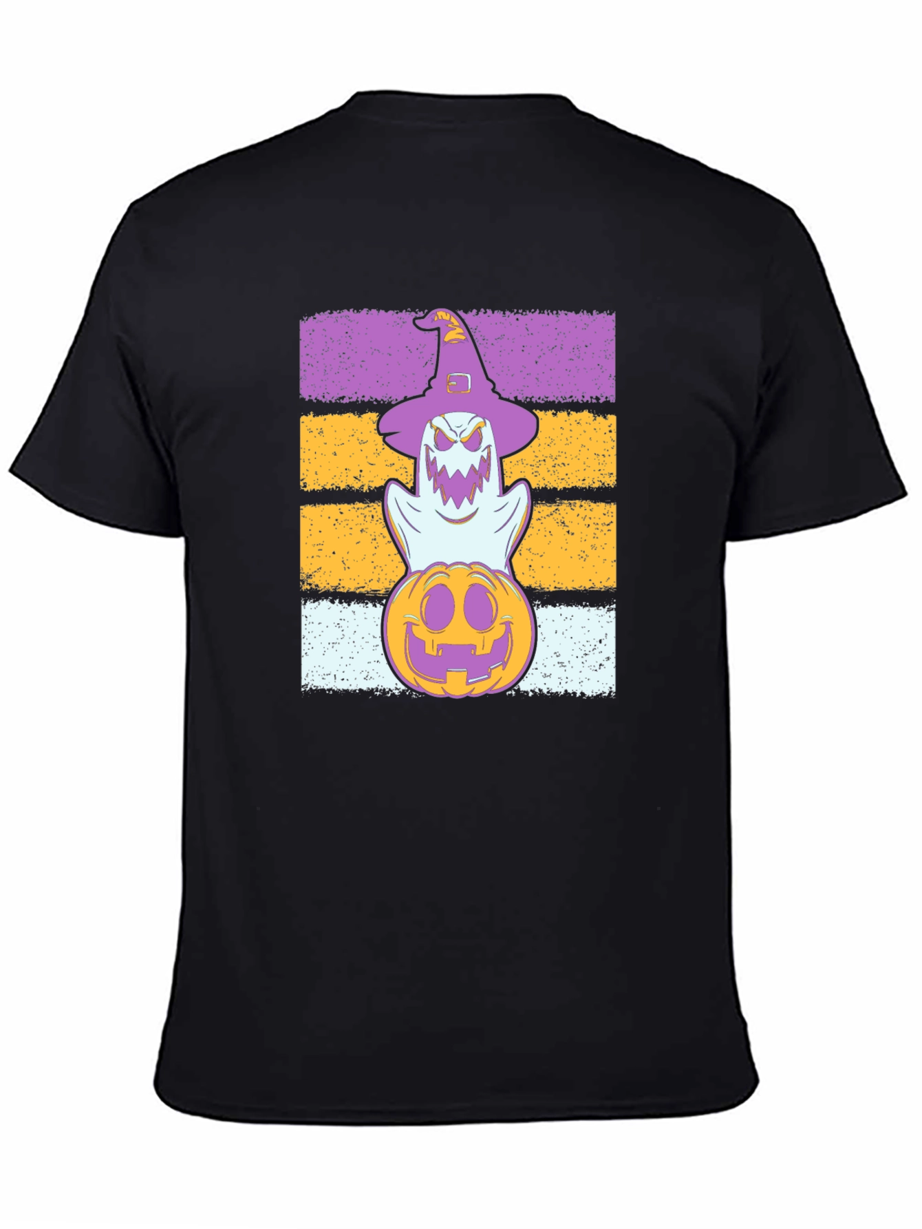 Halloween Ghost Pumpkin Stack T-Shirt