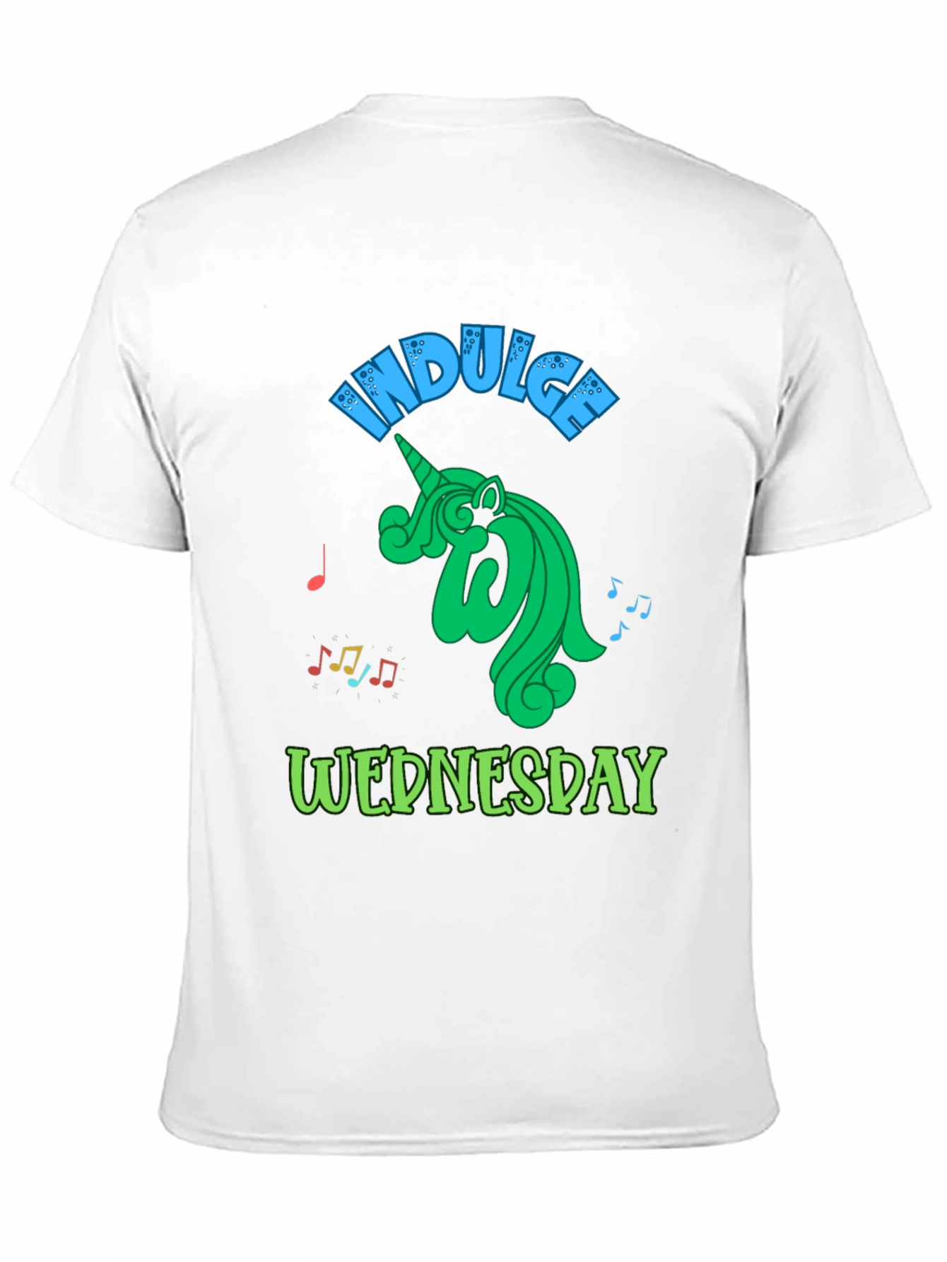 Indulge Wednesday Black T-Shirt Unicorn Design