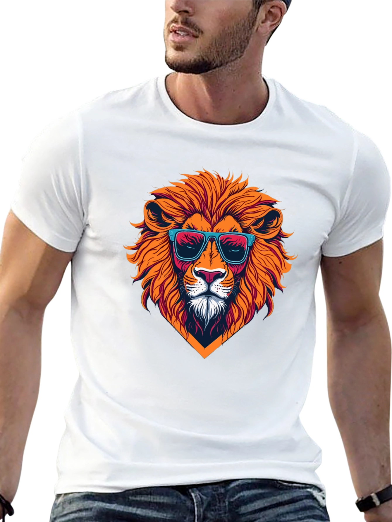 Cool Lion Graphic T-Shirt - Mens Black Tee