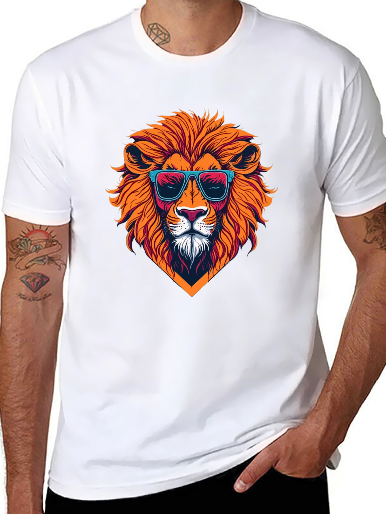 Cool Lion Graphic T-Shirt - Mens Black Tee