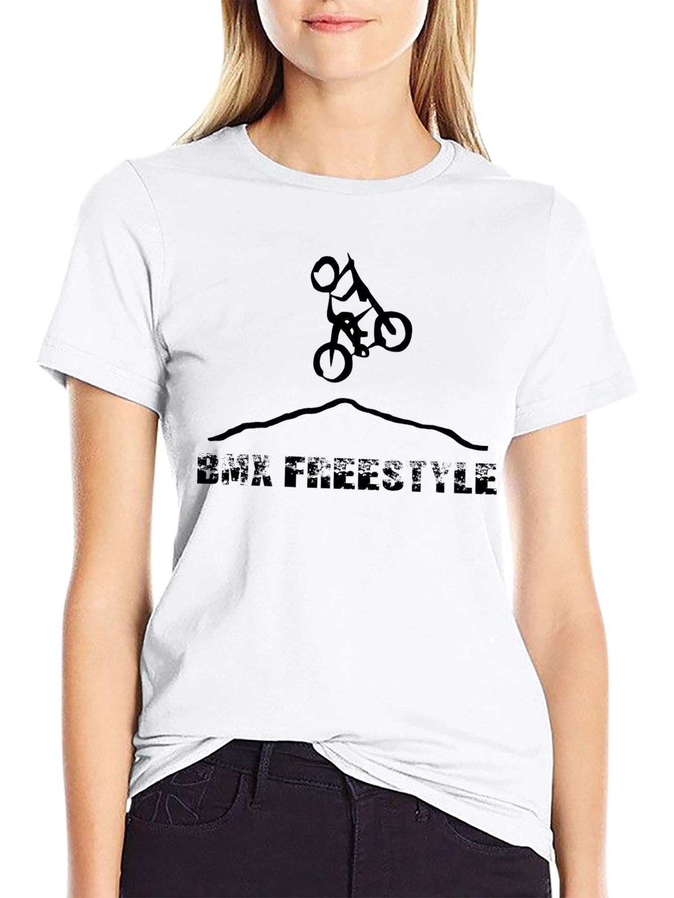 BMX Freestyle Graphic T-Shirt - Black