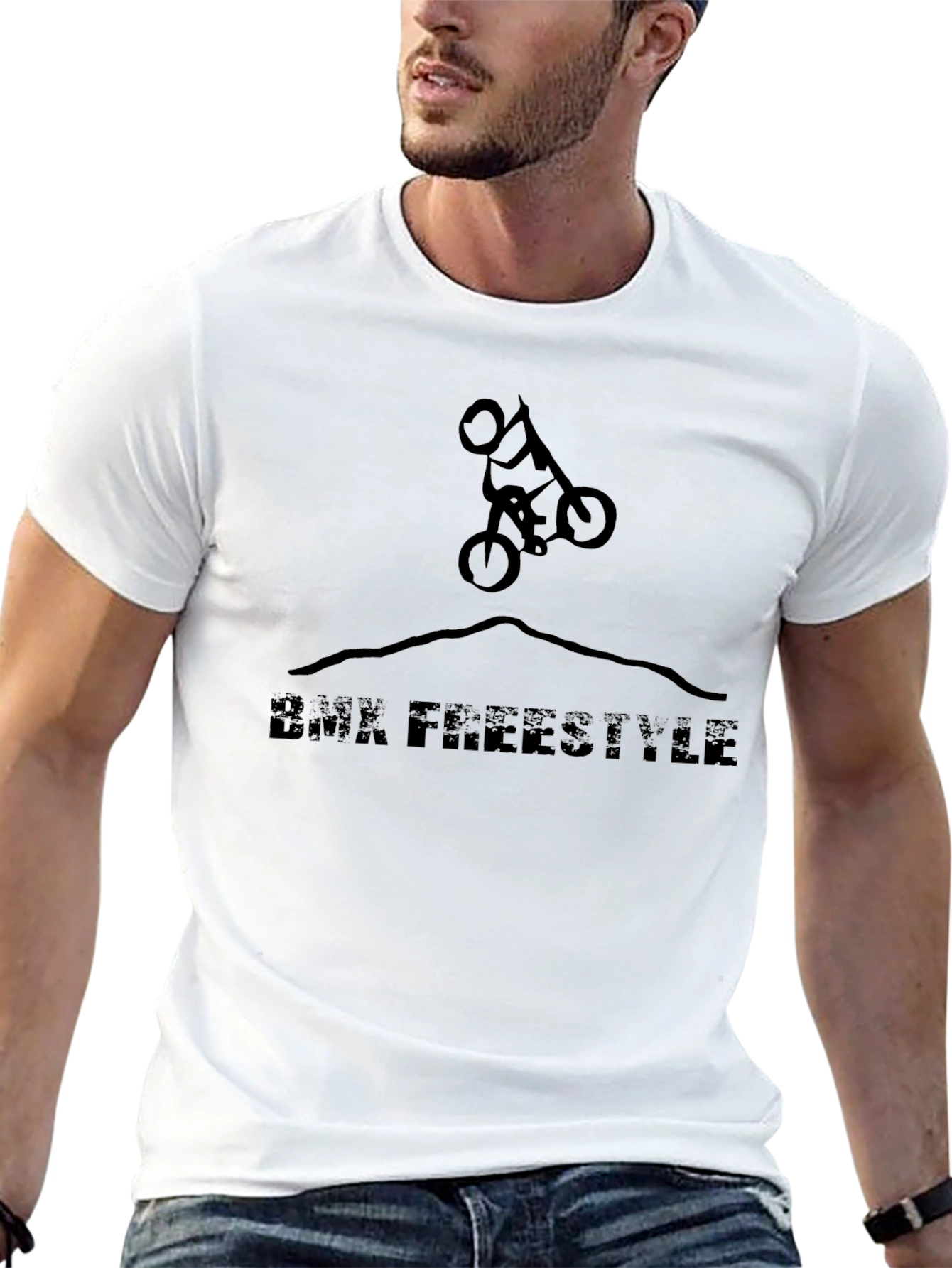 BMX Freestyle Graphic T-Shirt - Black