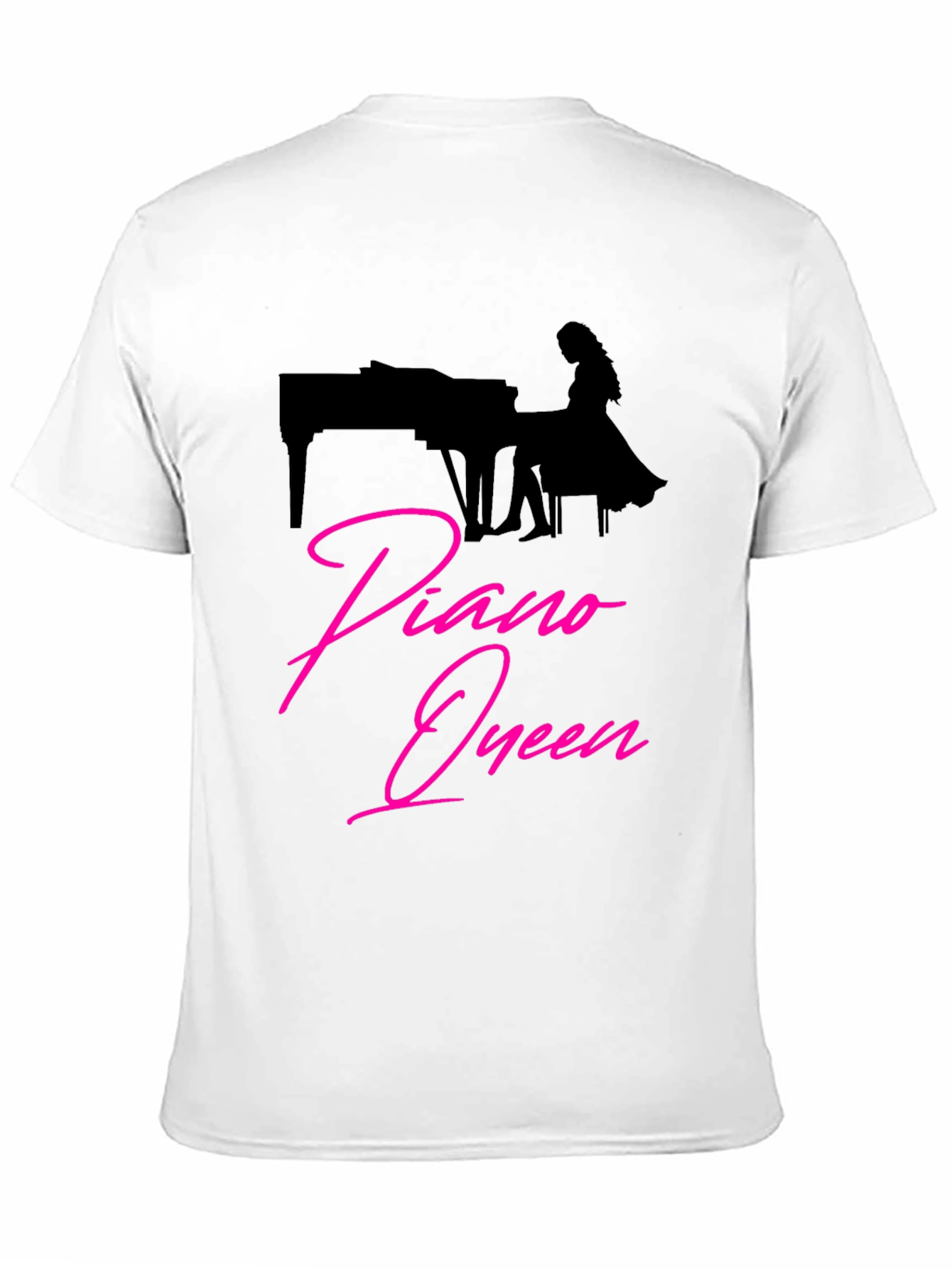 Piano Queen Graphic T-Shirt - Black