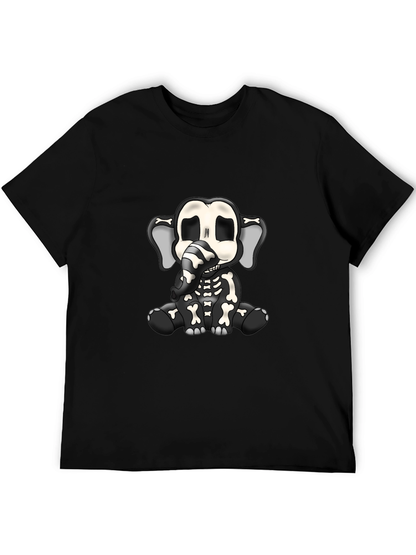 Elephant Skeleton Graphic T-Shirt