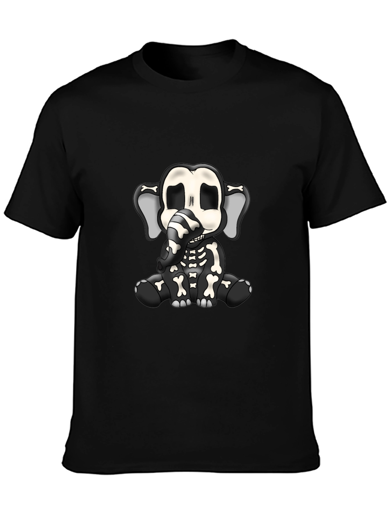 Elephant Skeleton Graphic T-Shirt