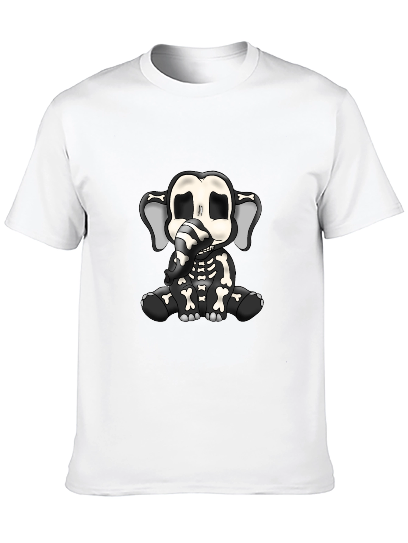 Elephant Skeleton Graphic T-Shirt