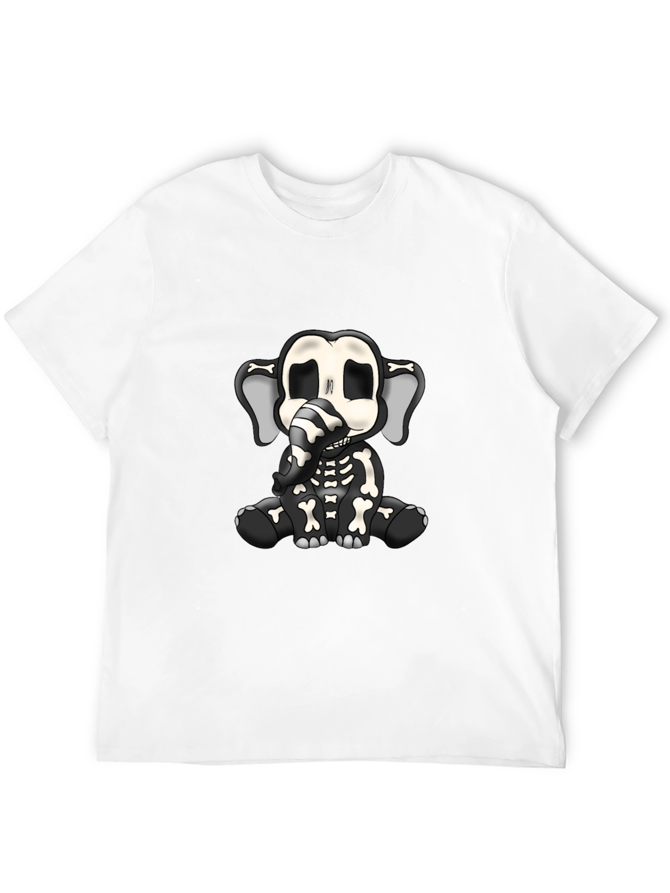 Elephant Skeleton Graphic T-Shirt