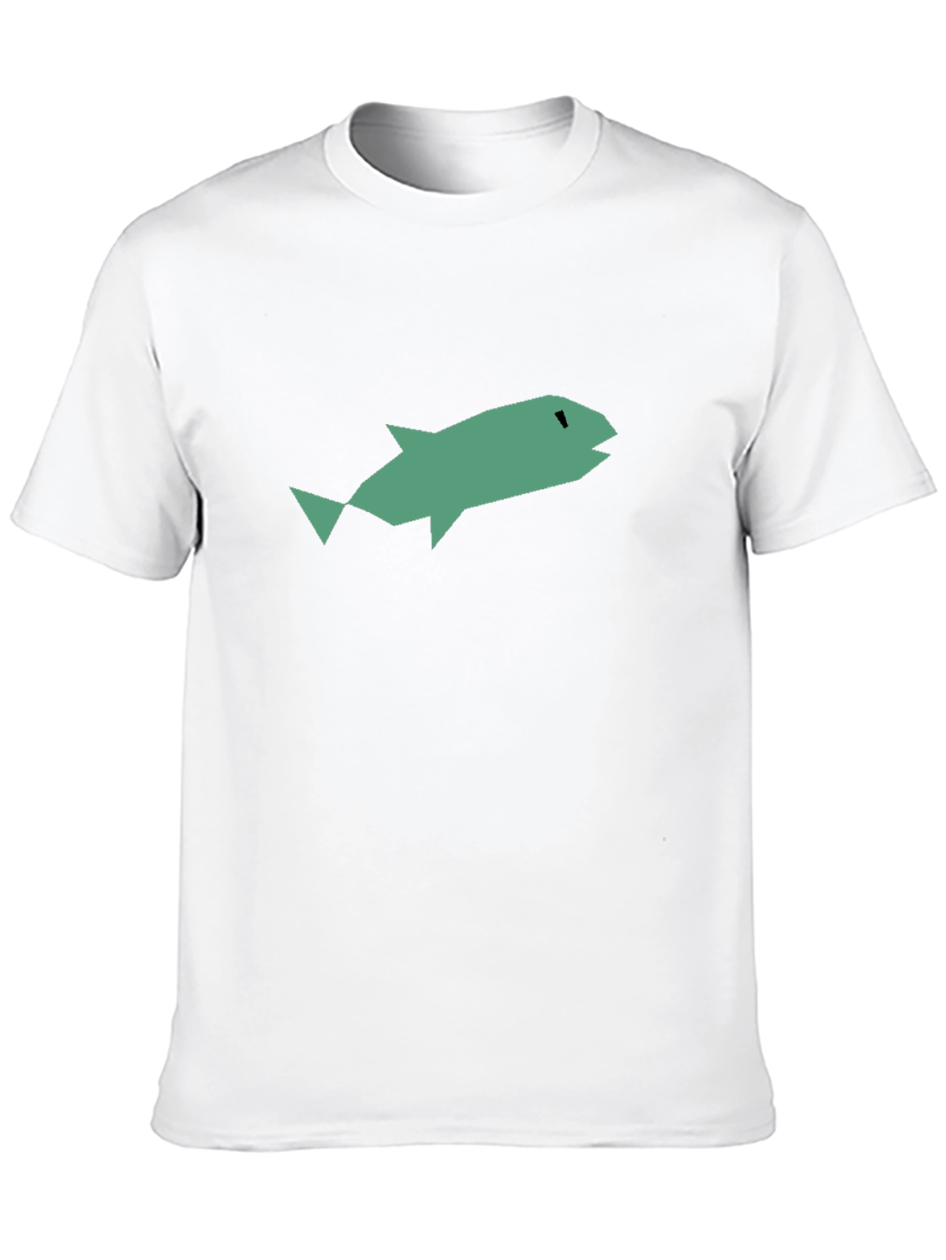 Abstract Fish Graphic Black T-Shirt