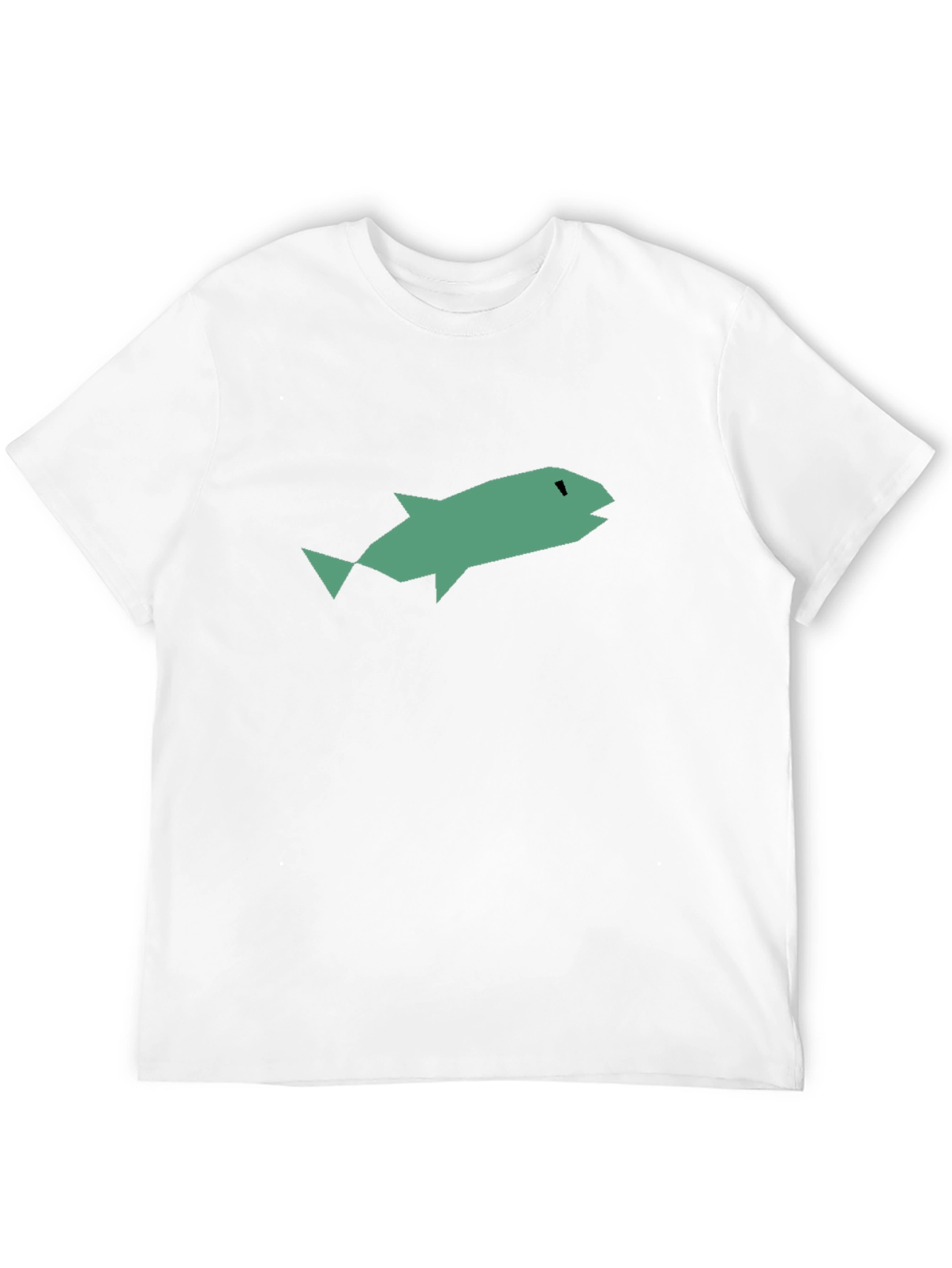 Abstract Fish Graphic Black T-Shirt