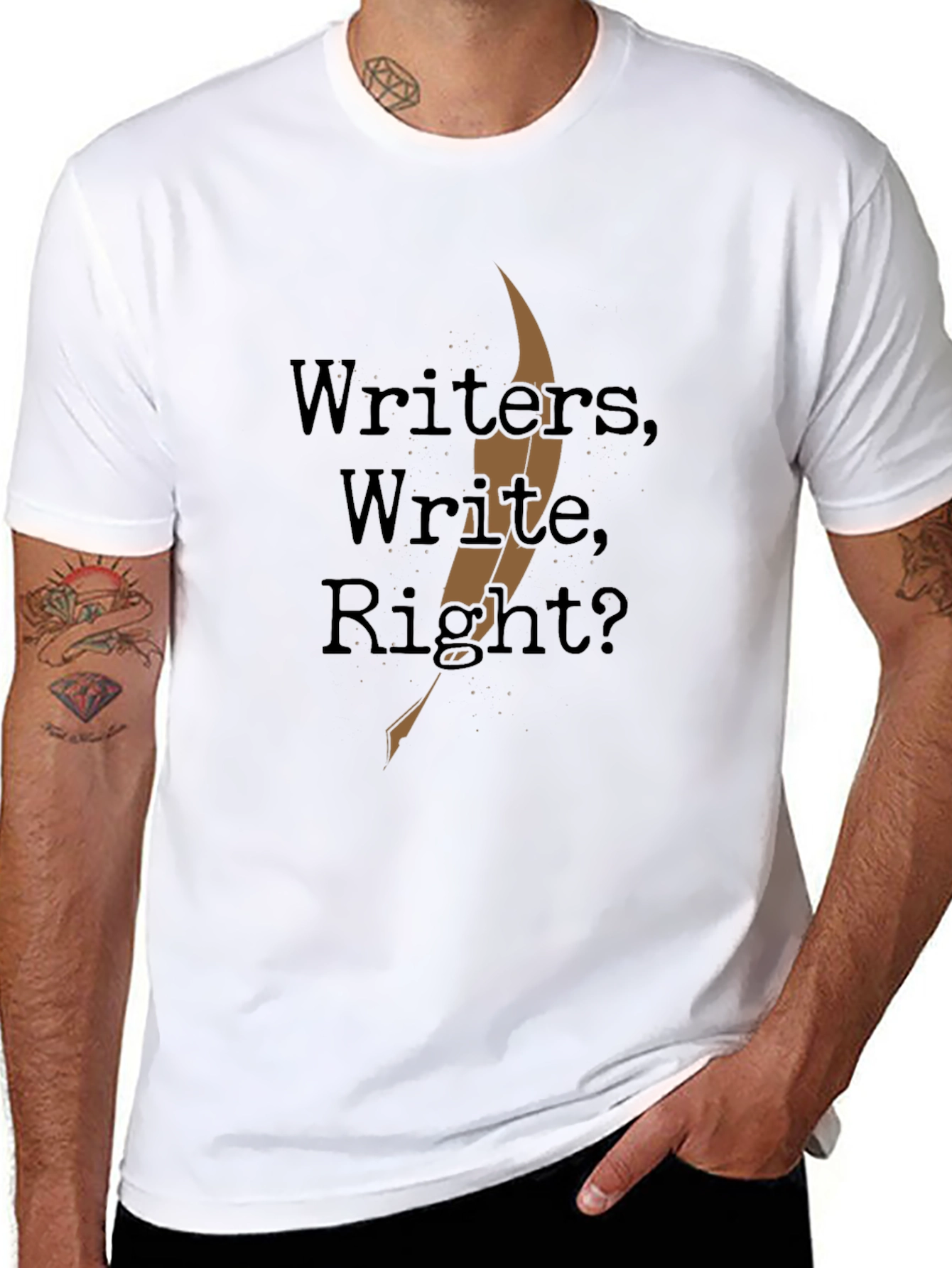Writers Write Right? Black T-Shirt