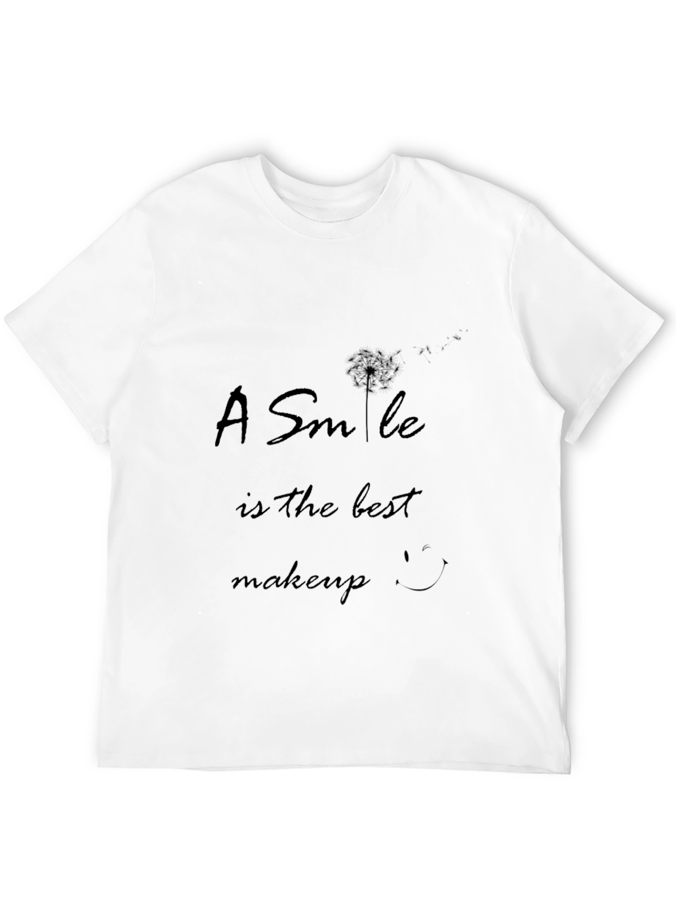 Smile is the Best Makeup Black T-Shirt