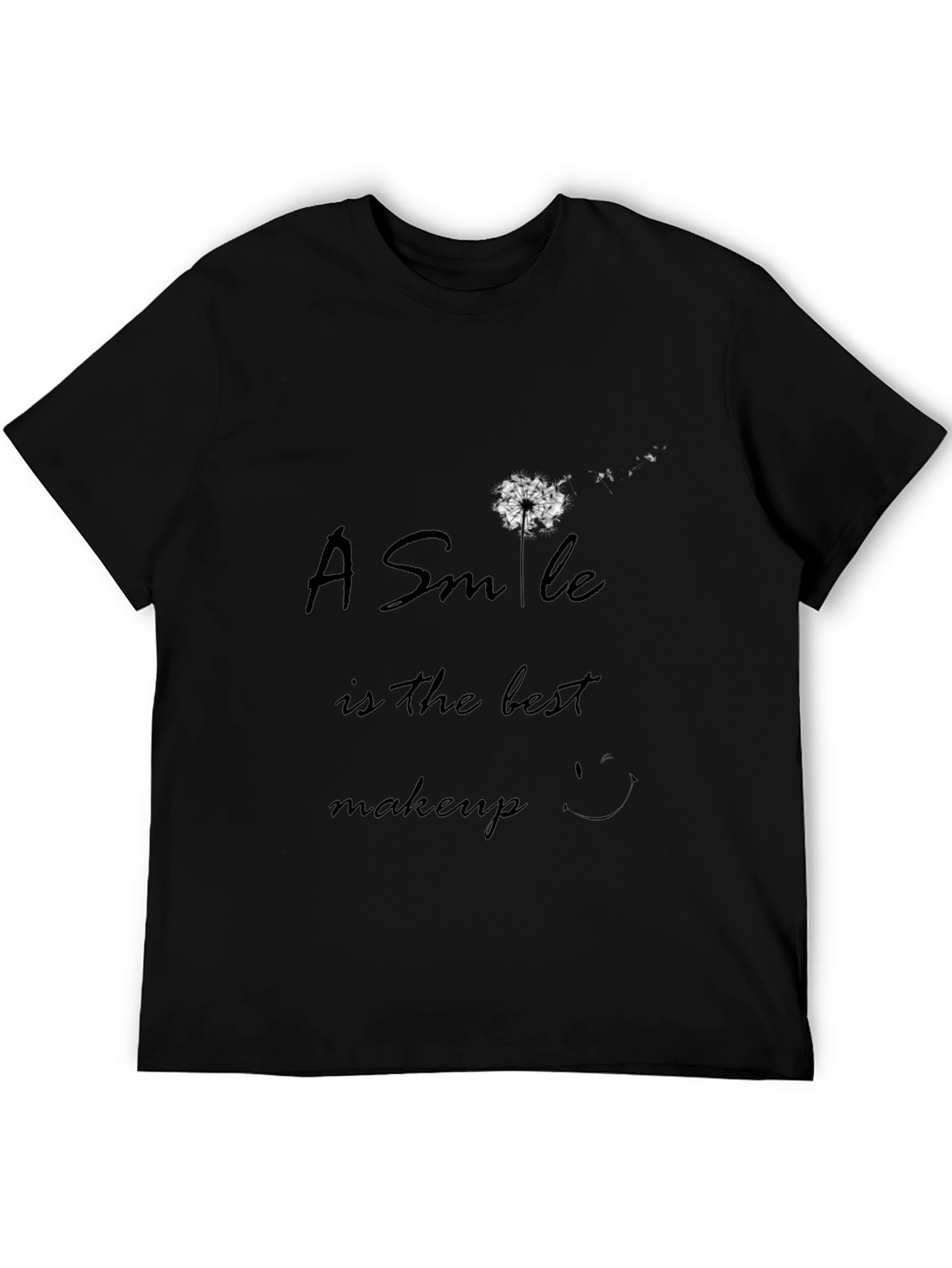 Smile is the Best Makeup Black T-Shirt