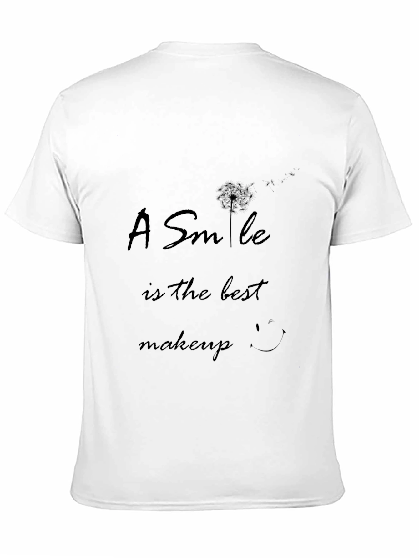 Smile is the Best Makeup Black T-Shirt