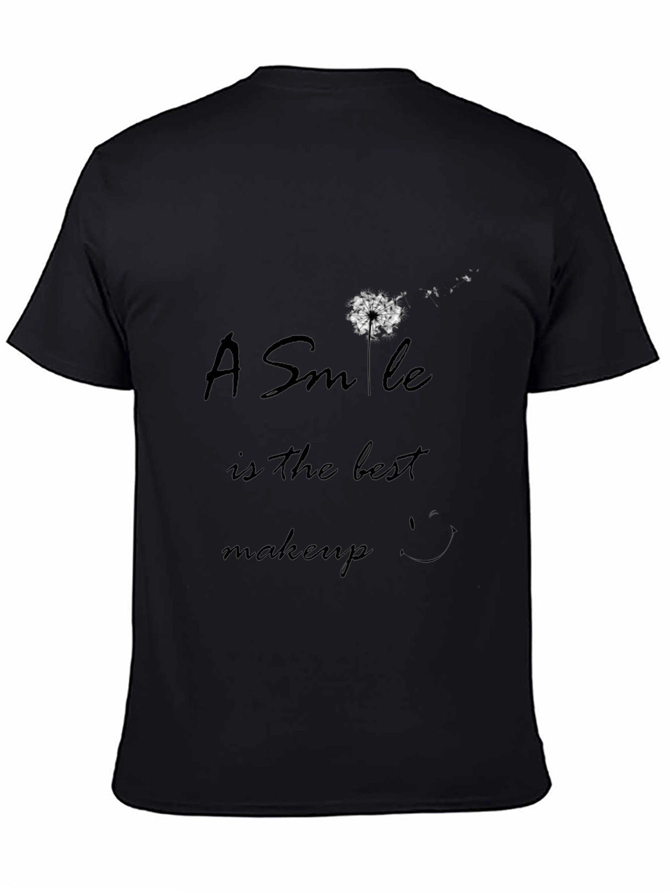 Smile is the Best Makeup Black T-Shirt