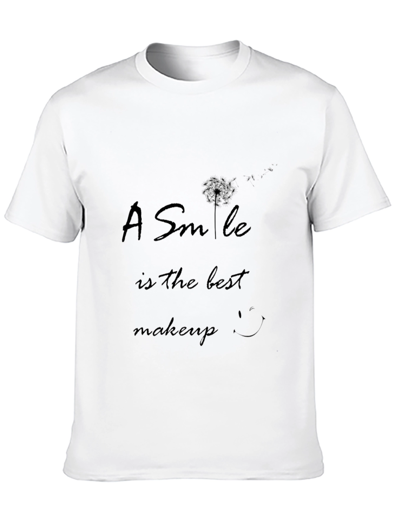 Smile is the Best Makeup Black T-Shirt
