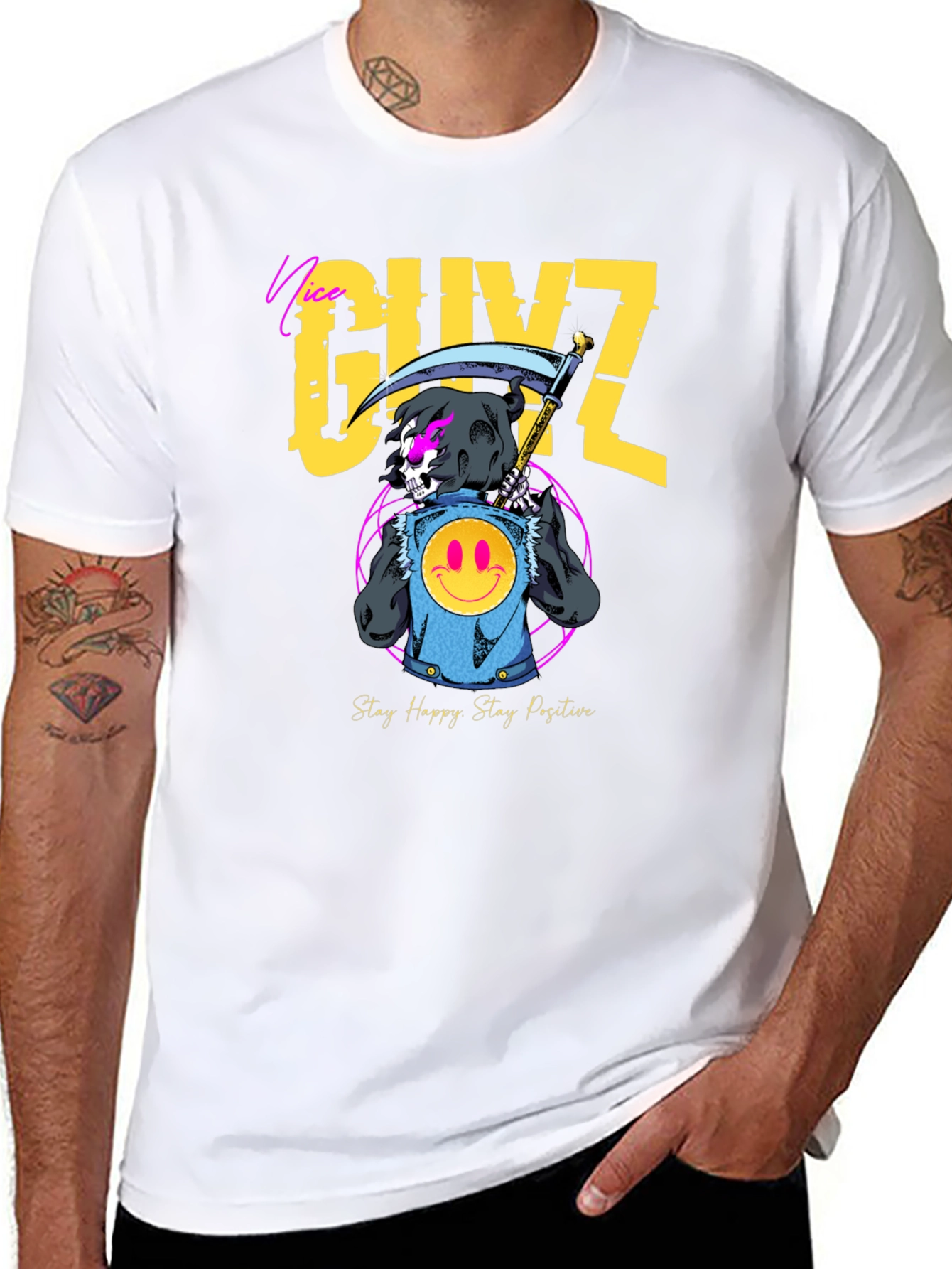 Nice GUYZ T-Shirt - Stay Happy Stay Positive