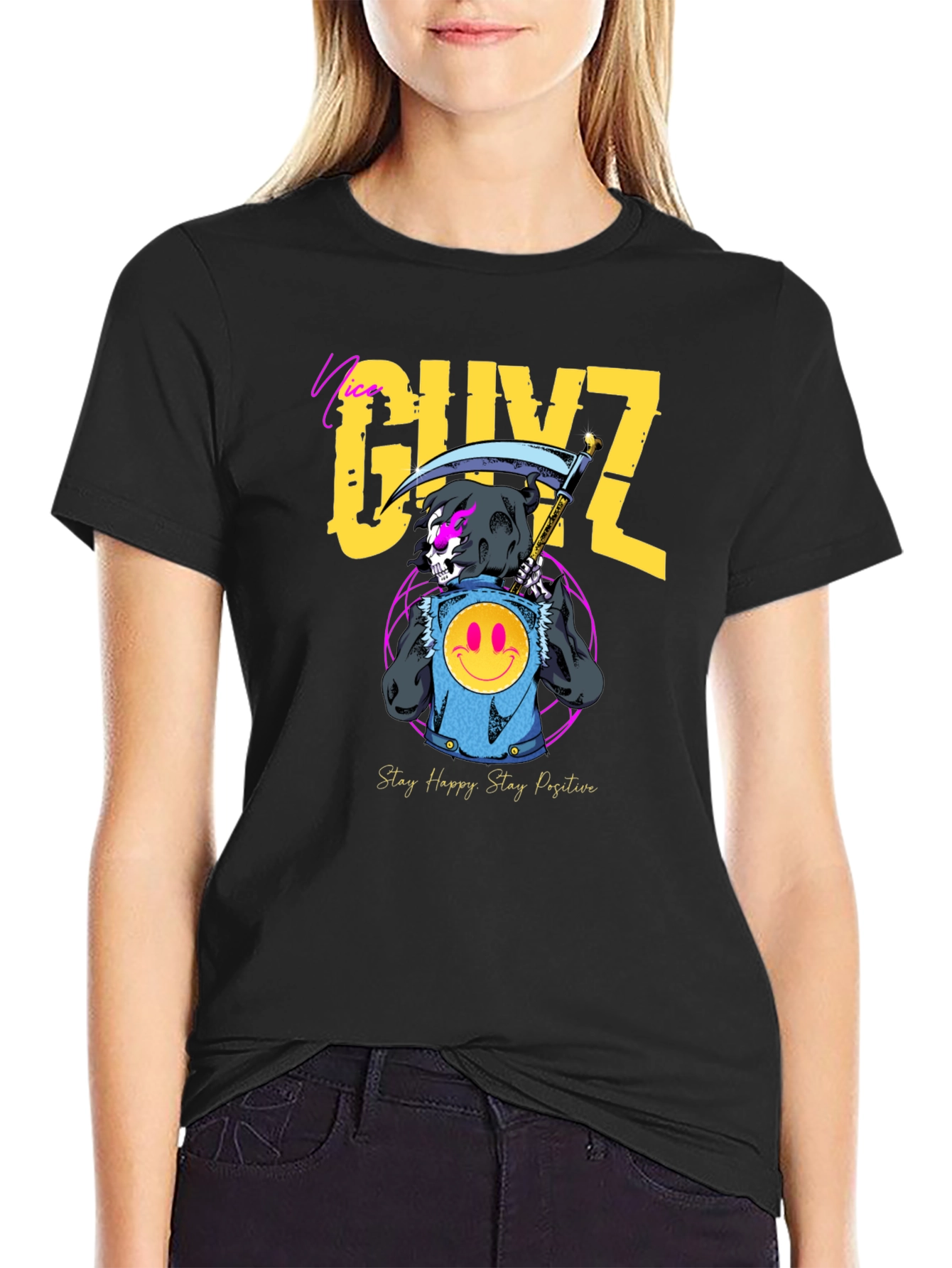 Nice GUYZ T-Shirt - Stay Happy Stay Positive
