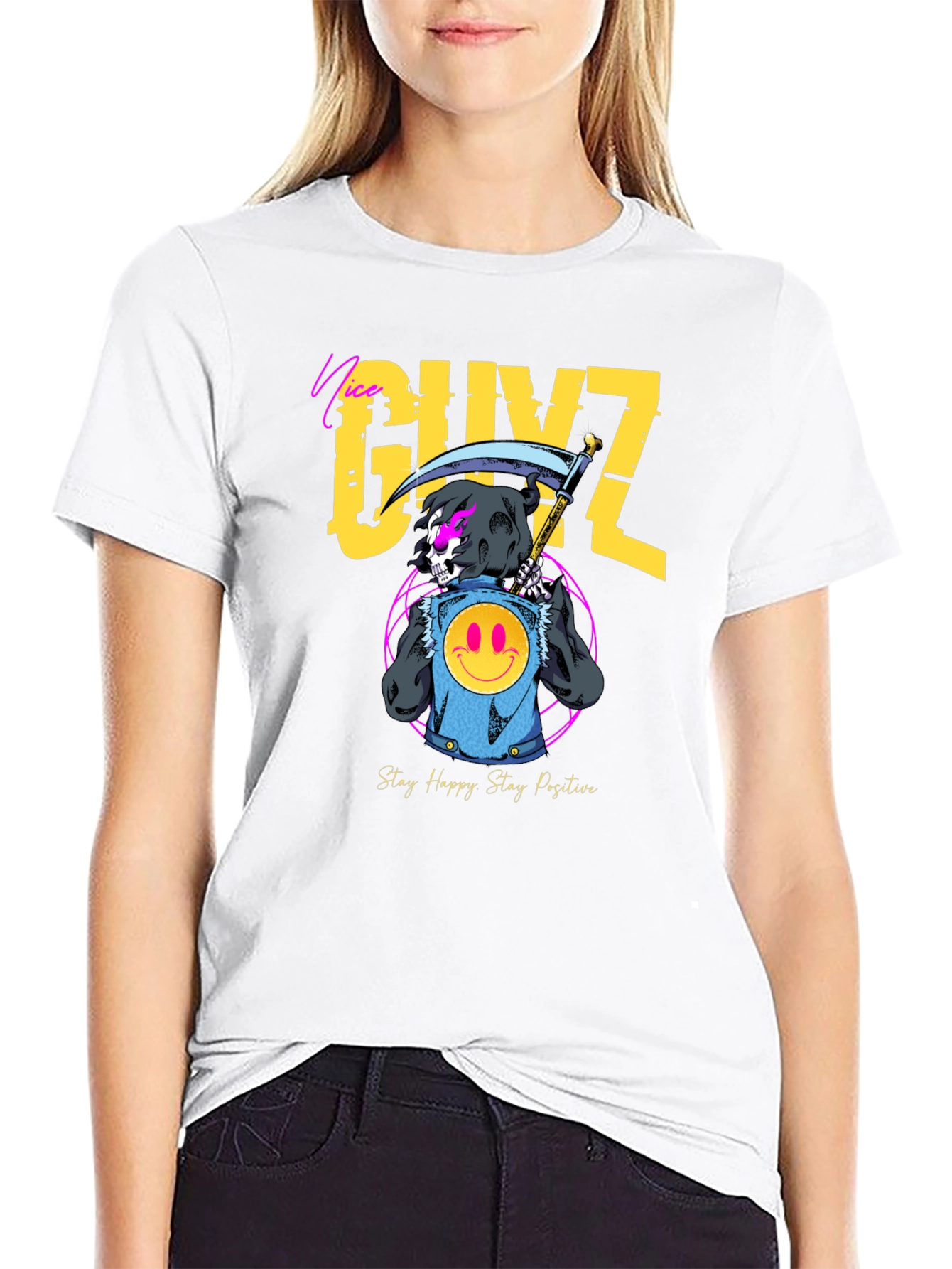 Nice GUYZ T-Shirt - Stay Happy Stay Positive