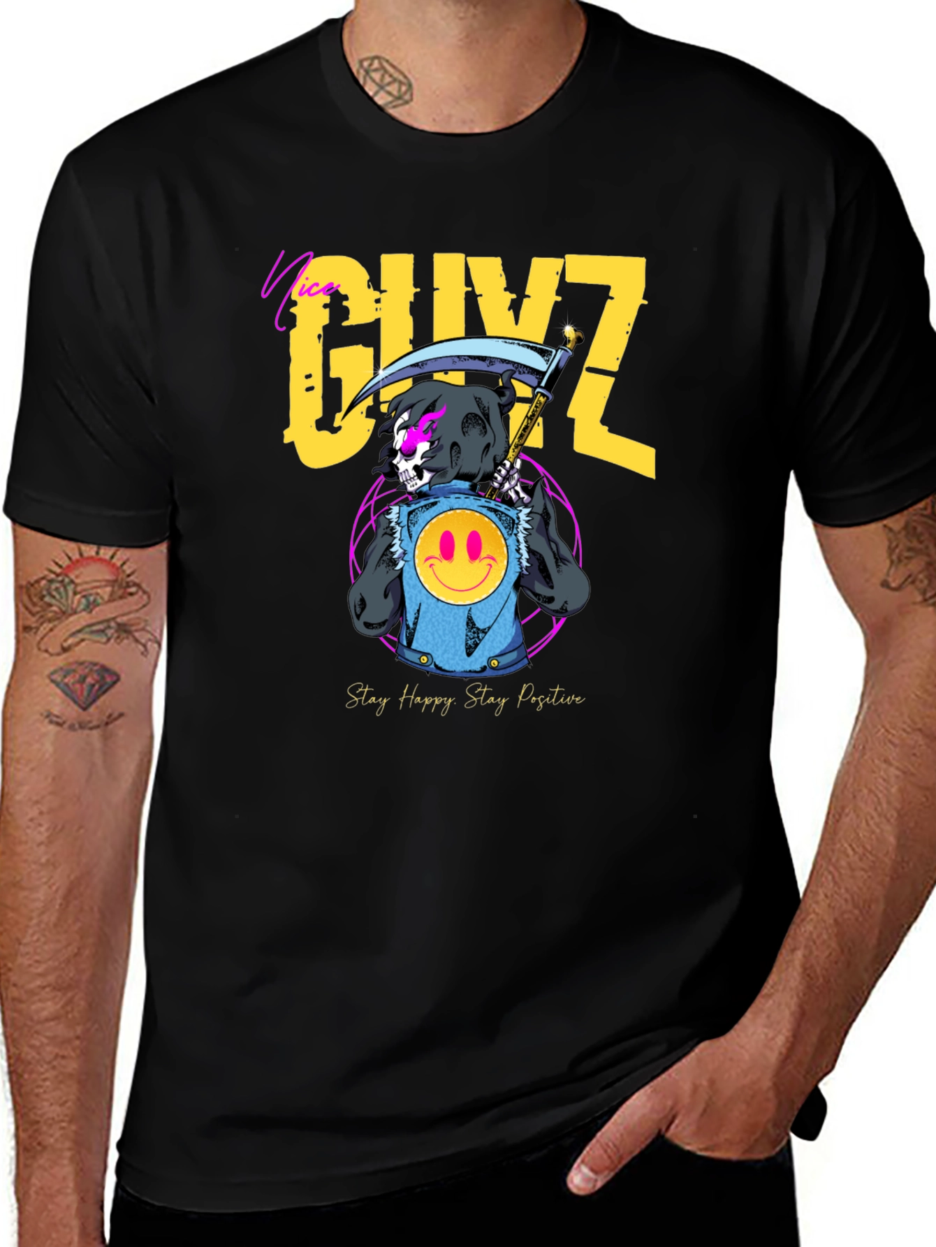 Nice GUYZ T-Shirt - Stay Happy Stay Positive