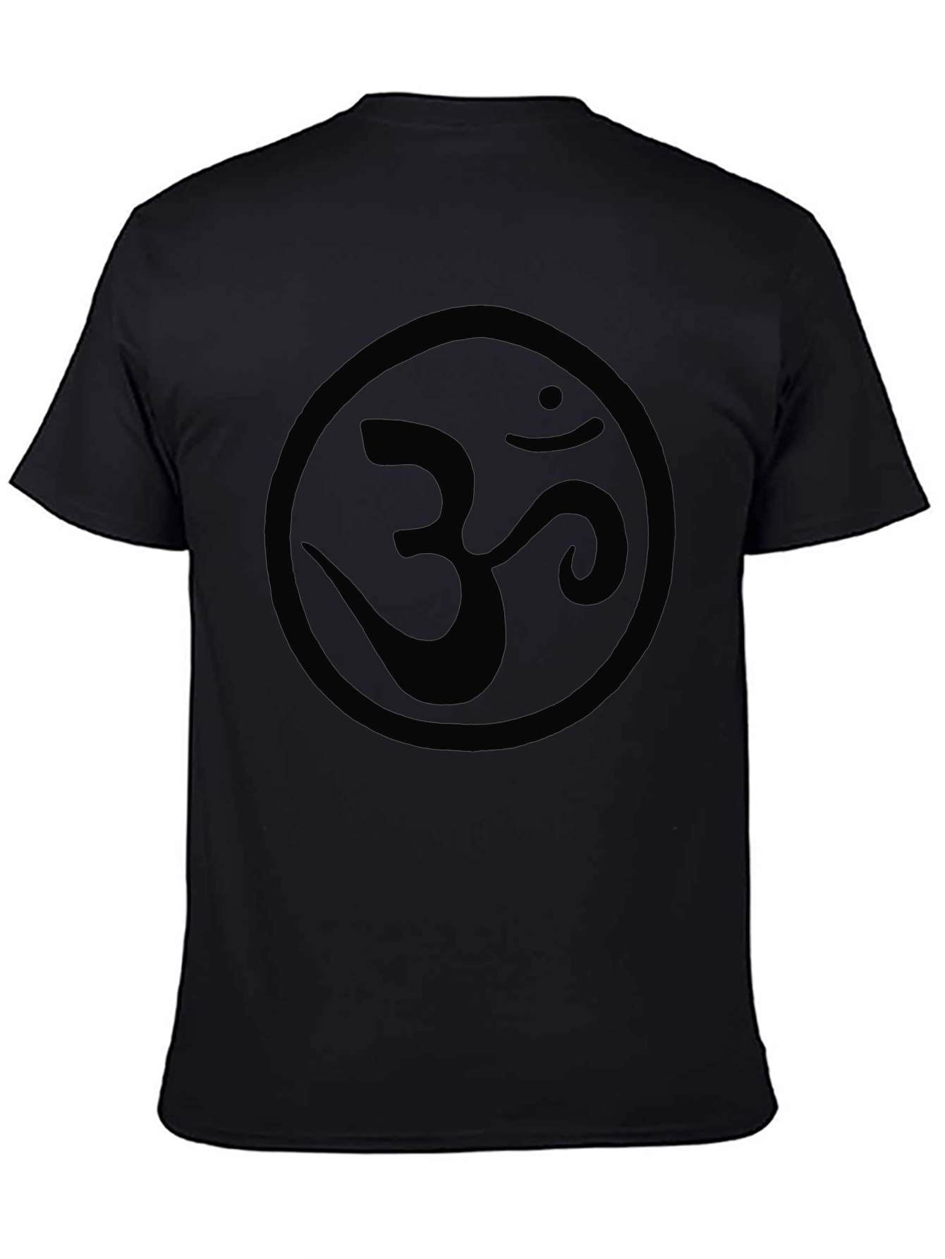 Mens Black Om Symbol Graphic T-Shirt