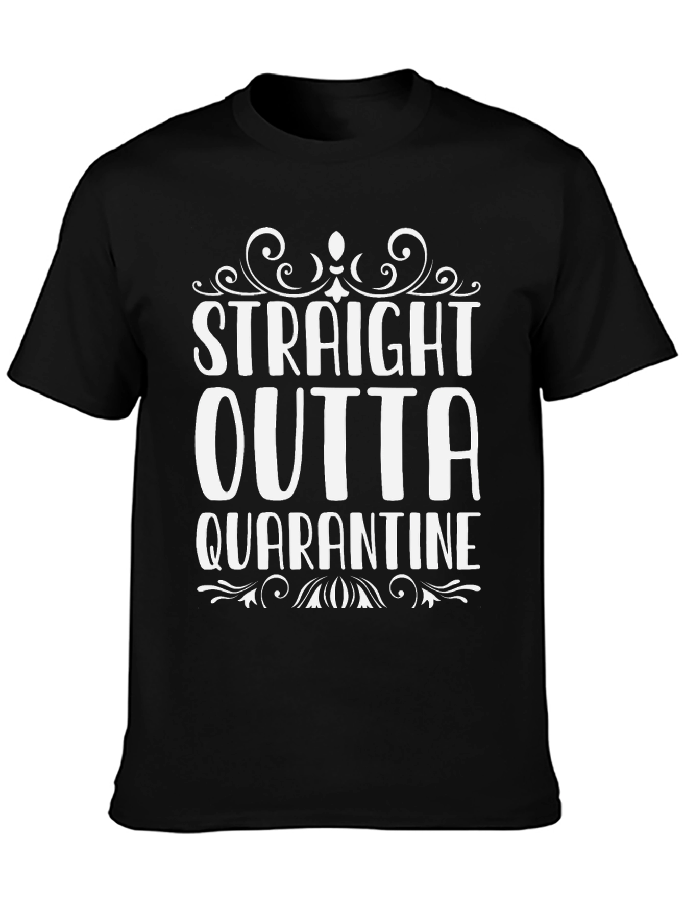 Straight Outta Quarantine Graphic Tee - Black