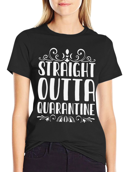 Straight Outta Quarantine Graphic Tee - Black