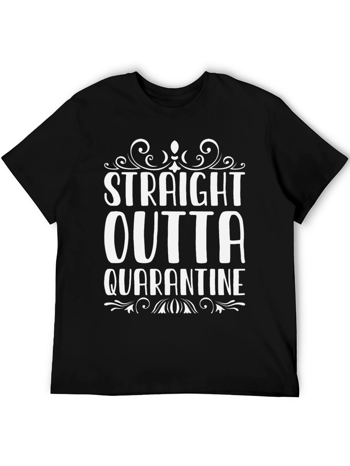 Straight Outta Quarantine Graphic Tee - Black