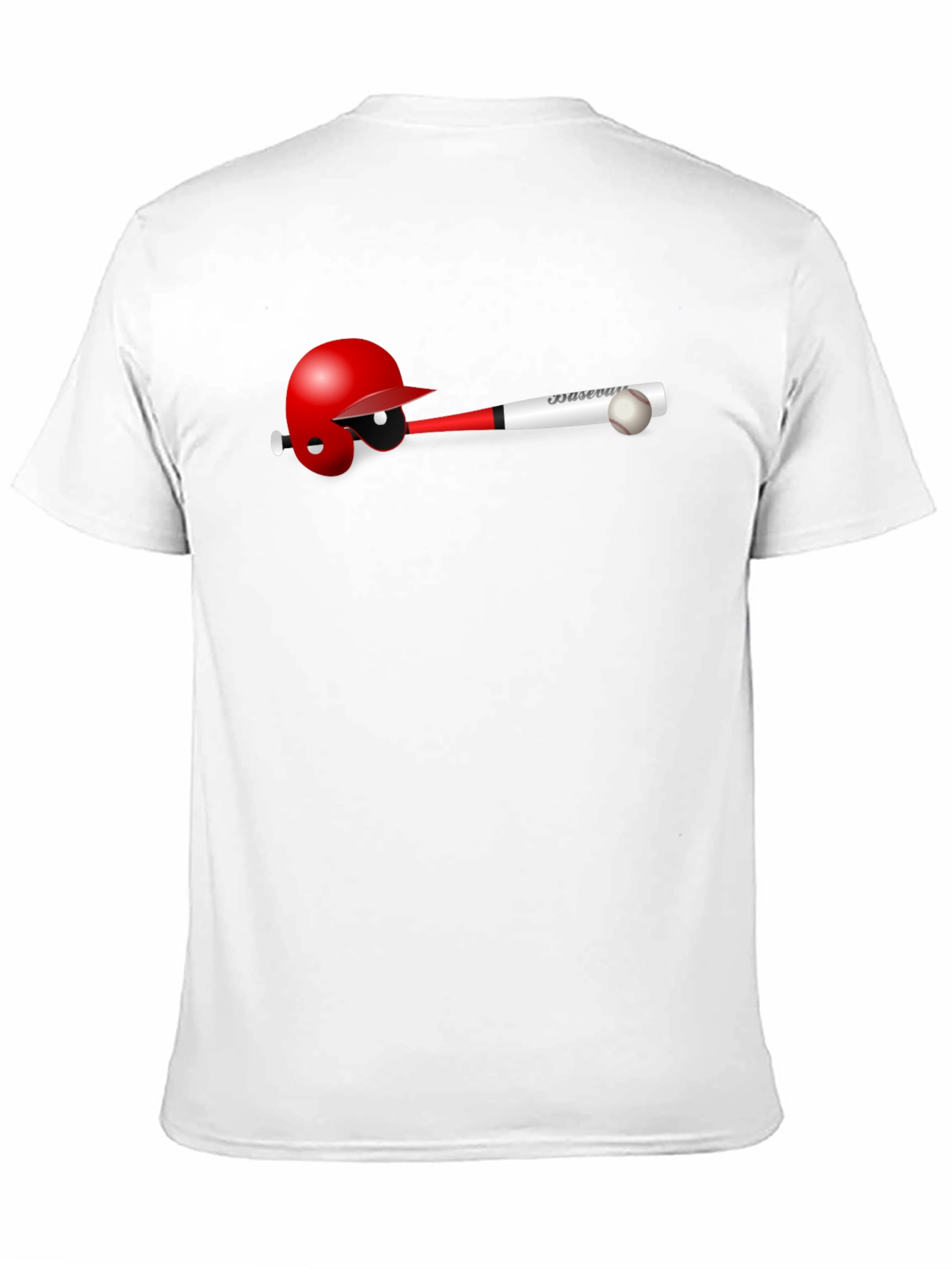 Baseball Helmet Bat and Ball T-Shirt
