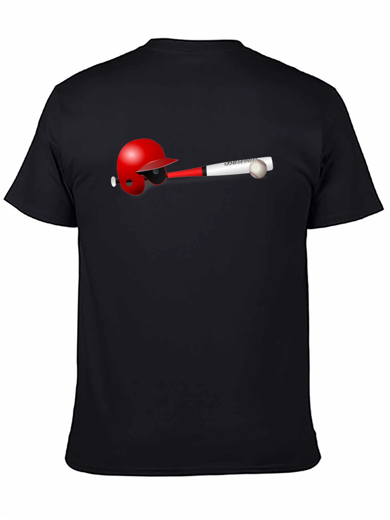Baseball Helmet Bat and Ball T-Shirt