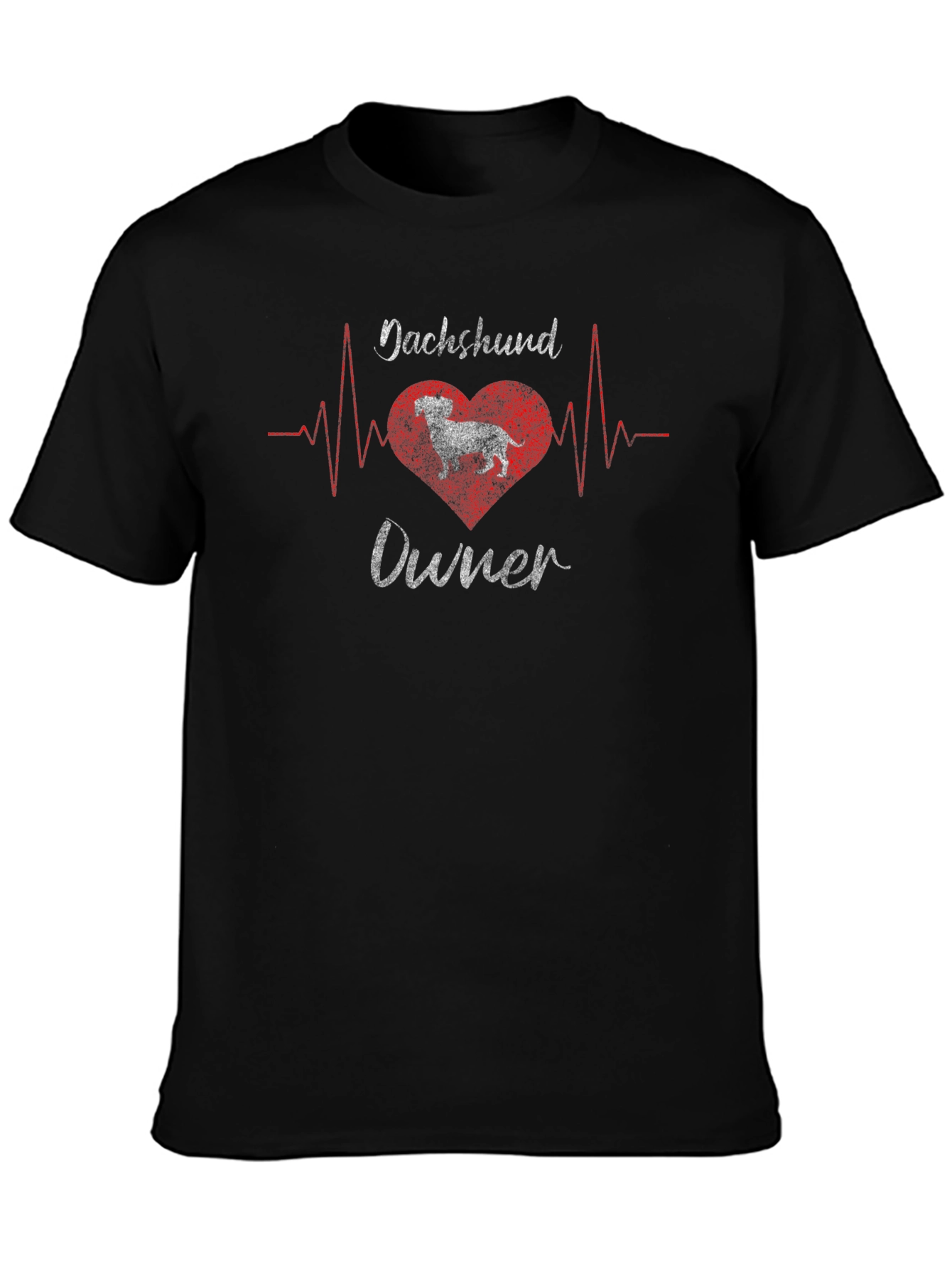 Dachshund Owner Heartbeat Graphic T-Shirt
