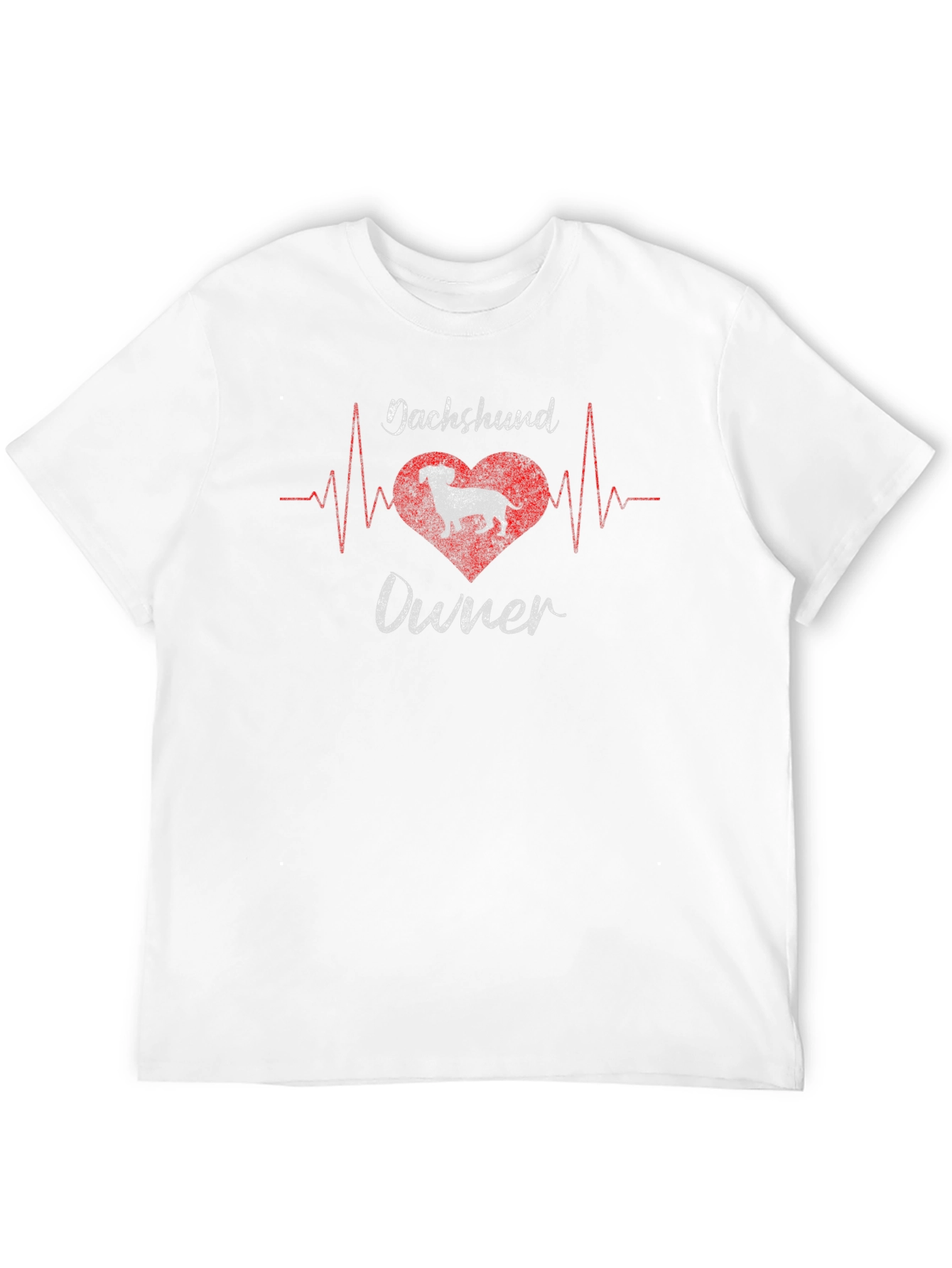 Dachshund Owner Heartbeat Graphic T-Shirt