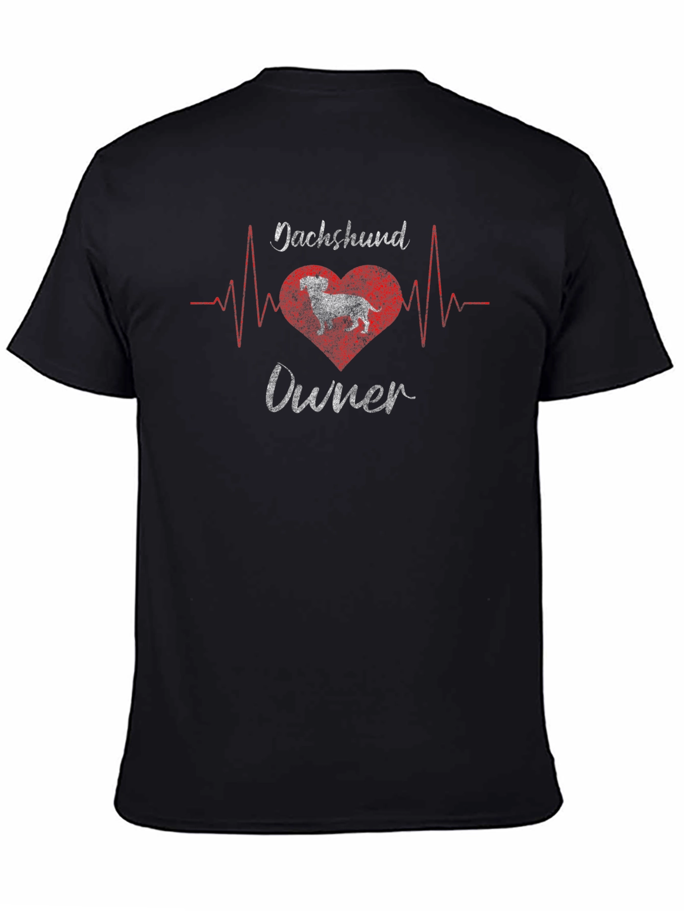 Dachshund Owner Heartbeat Graphic T-Shirt