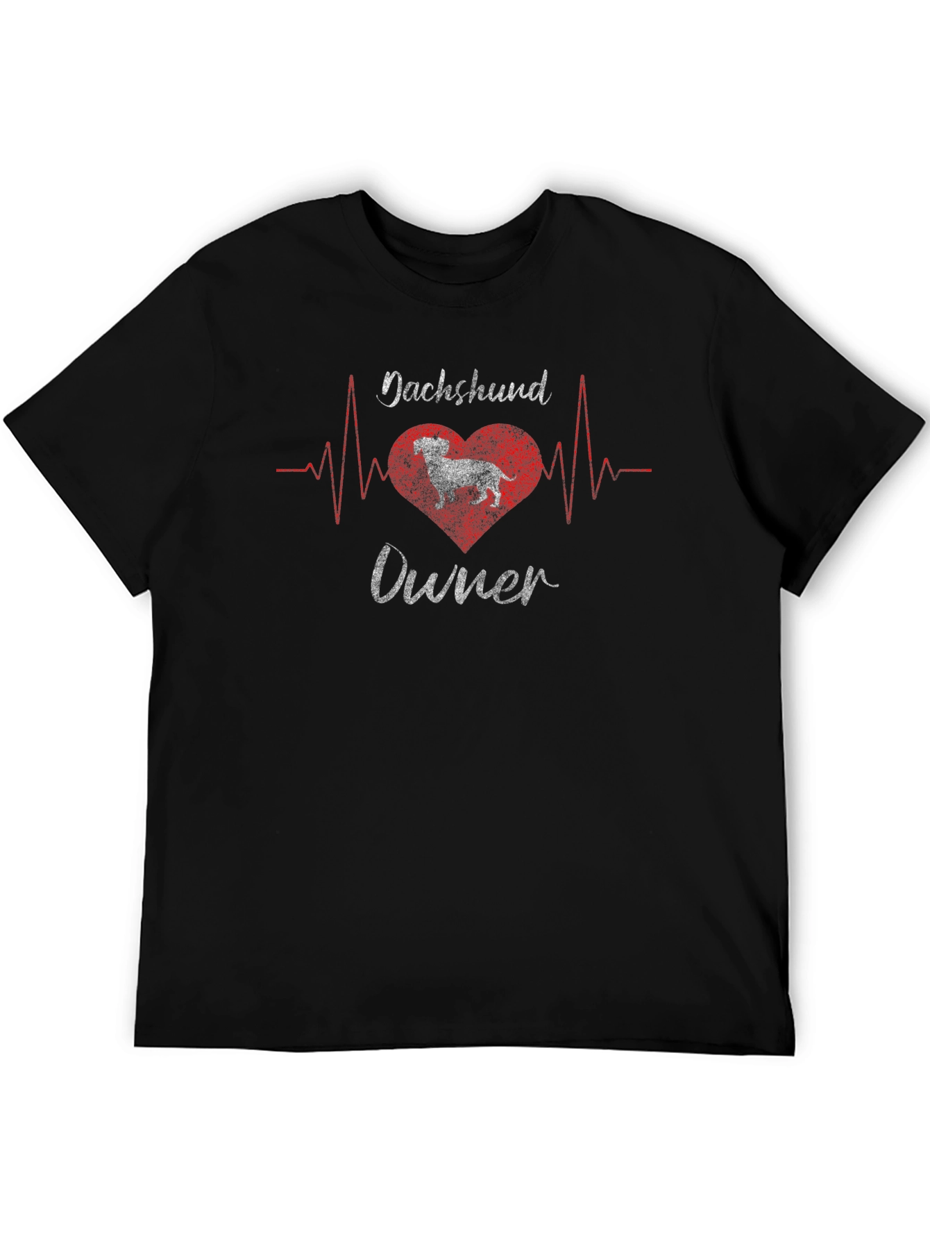 Dachshund Owner Heartbeat Graphic T-Shirt