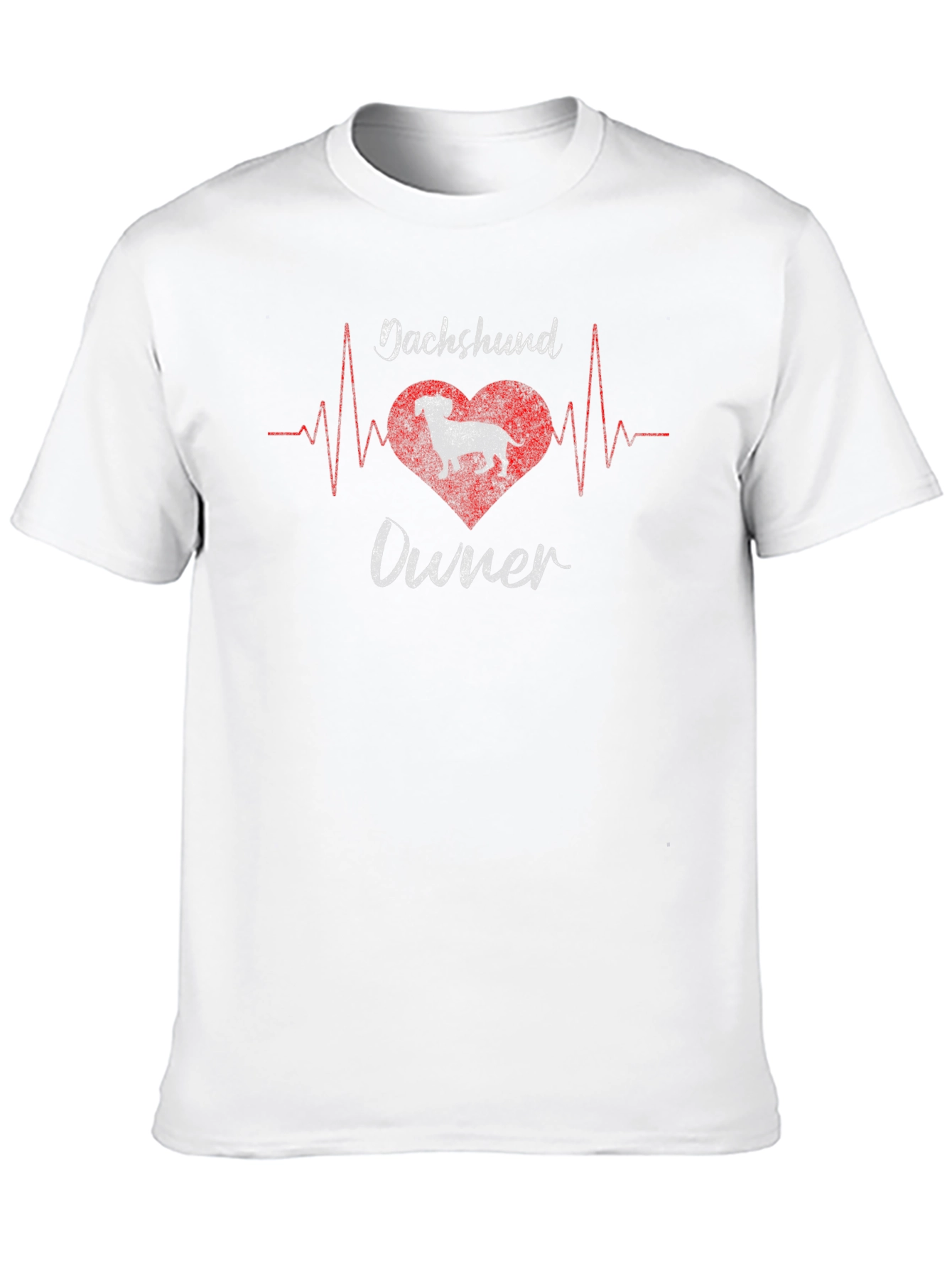 Dachshund Owner Heartbeat Graphic T-Shirt