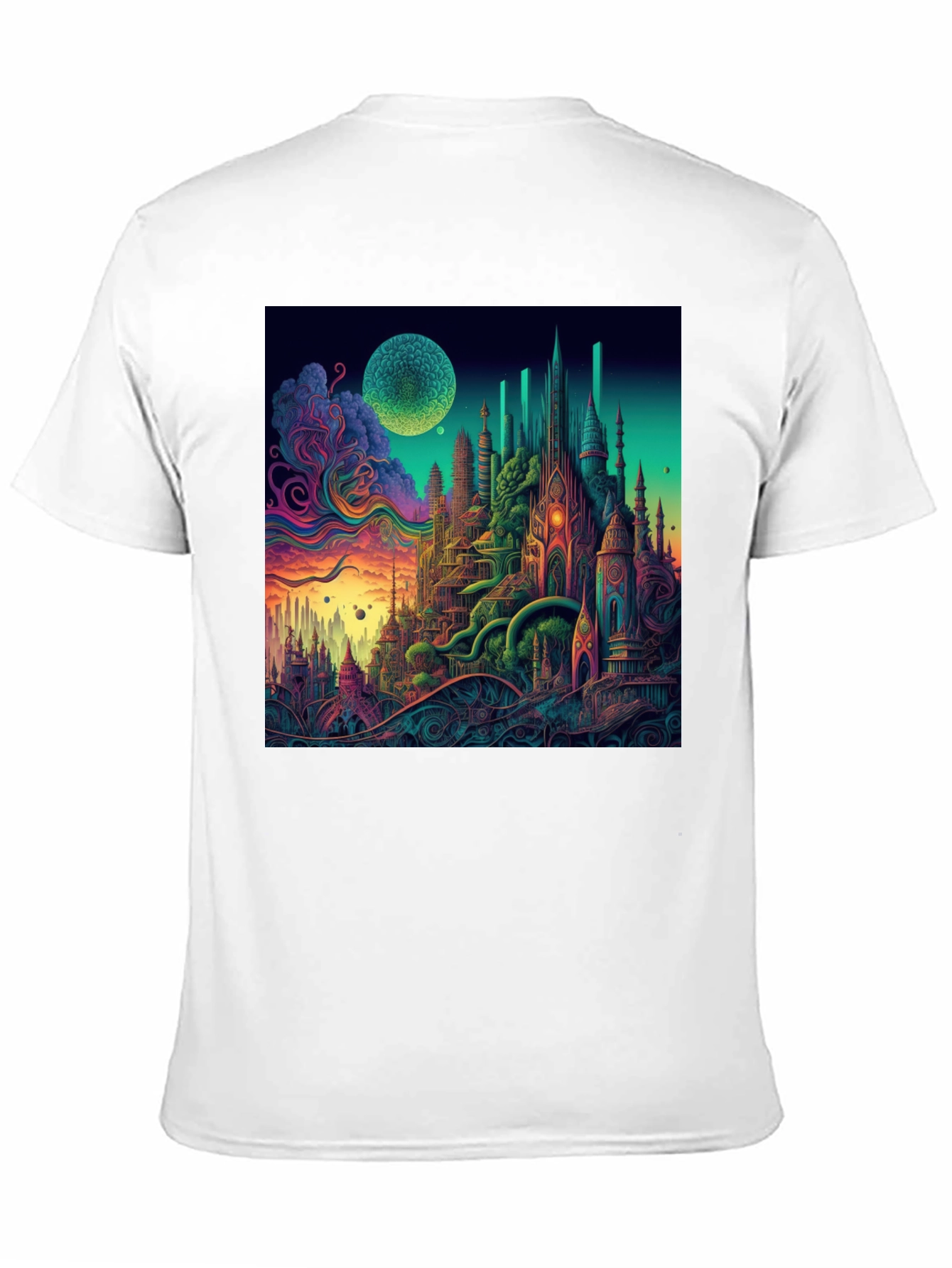 Psychedelic Cityscape Graphic Tee