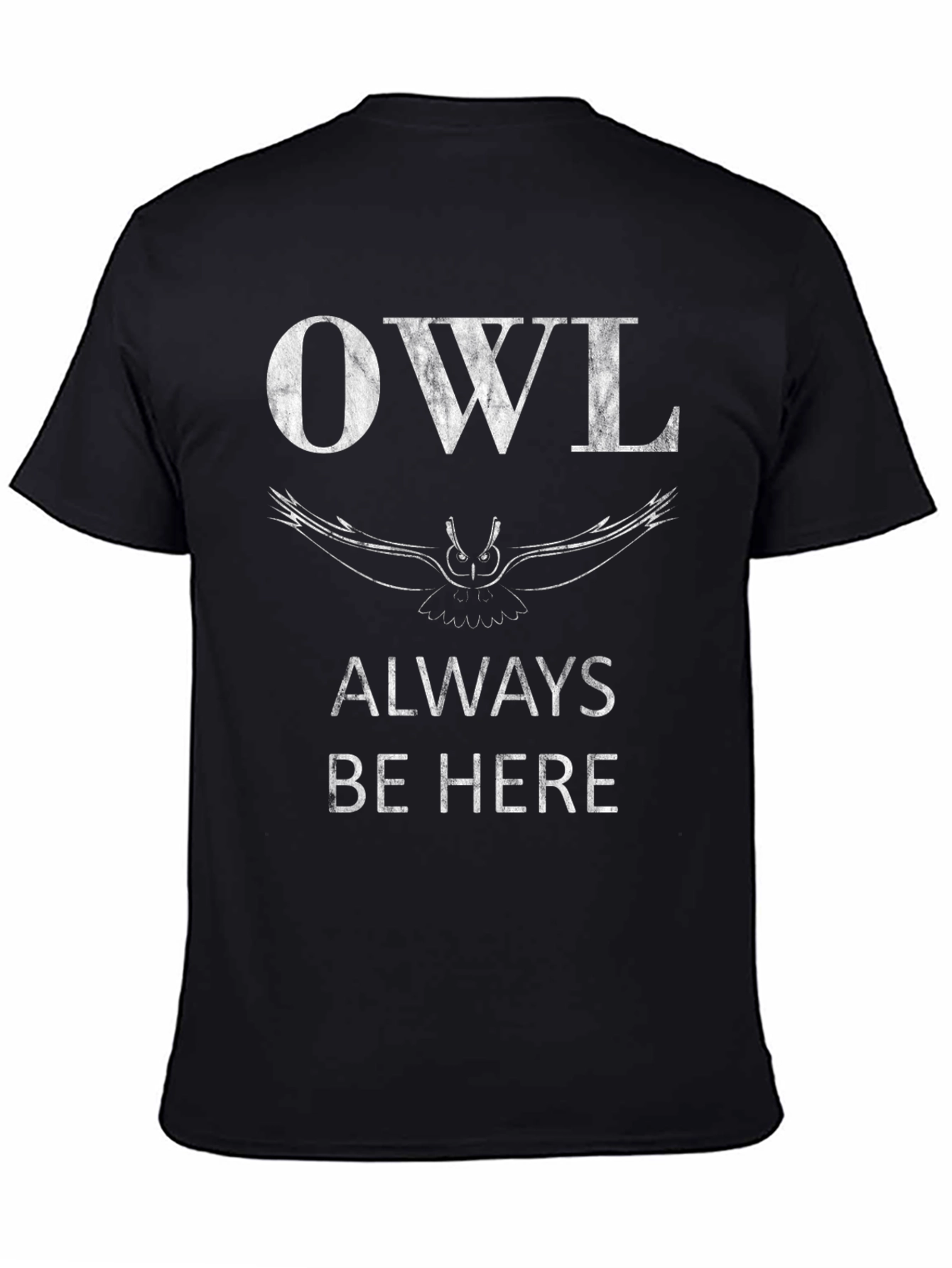 Owl Always Be Here Graphic Tee - Black