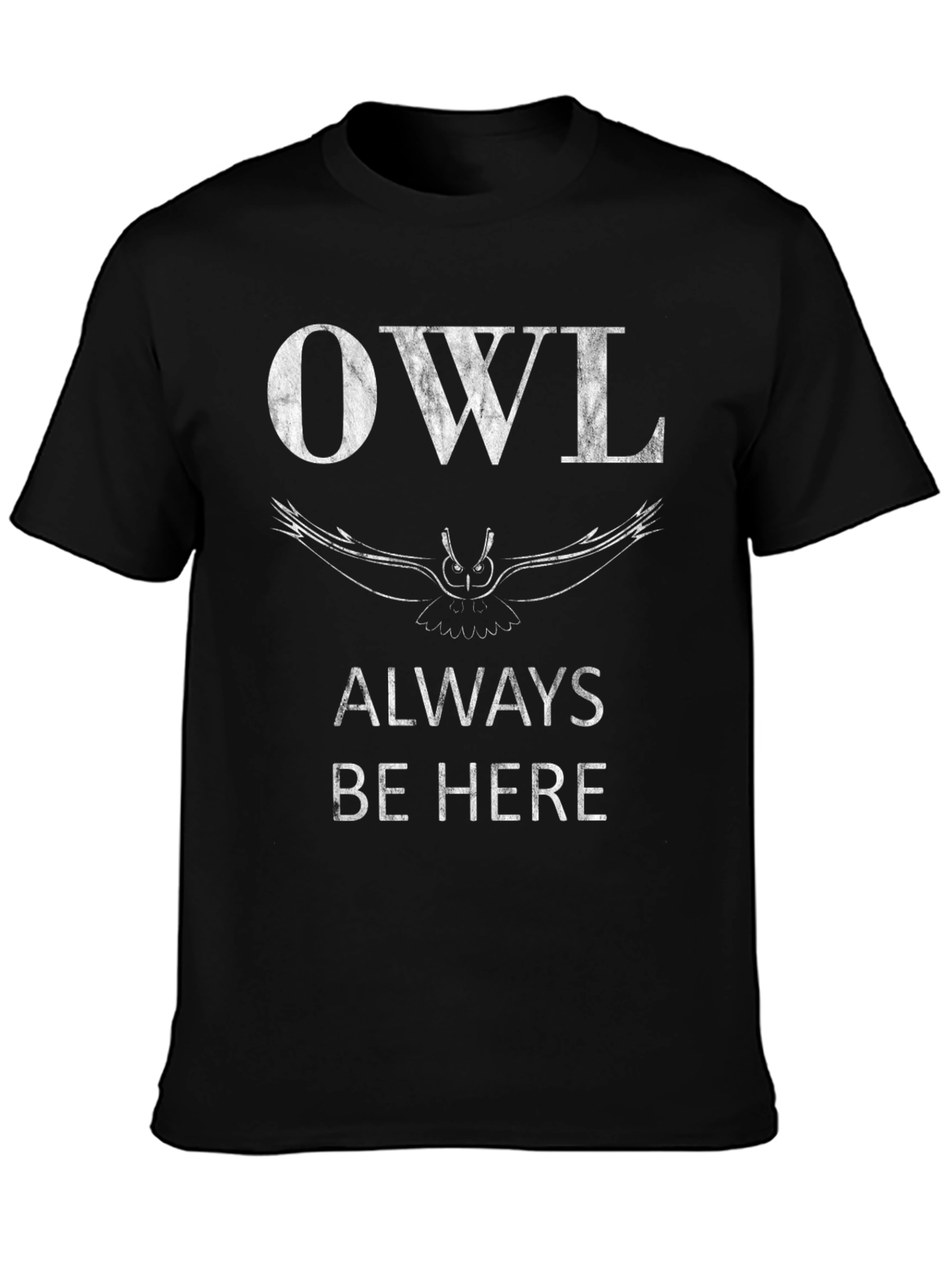 Owl Always Be Here Graphic Tee - Black