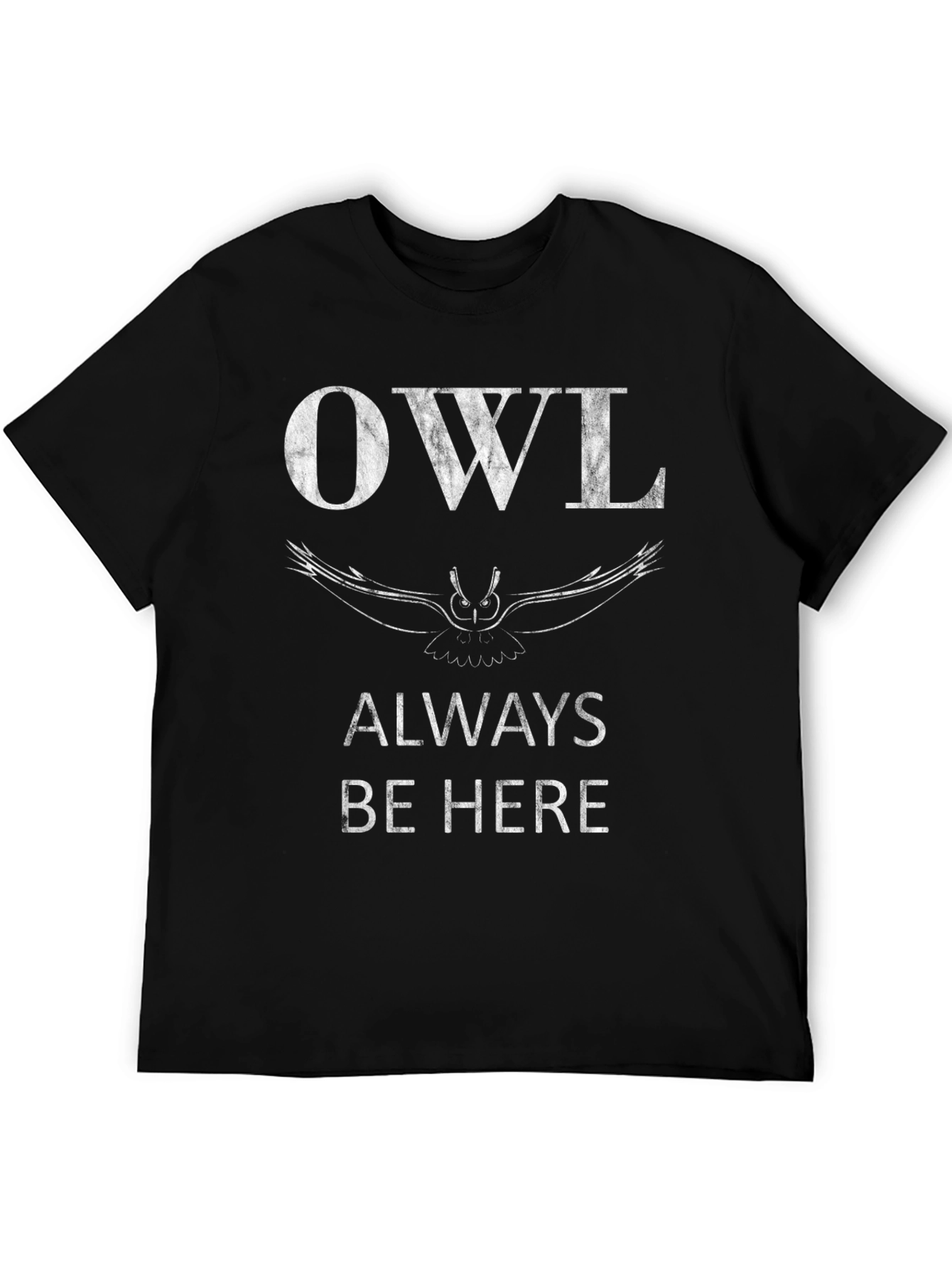 Owl Always Be Here Graphic Tee - Black