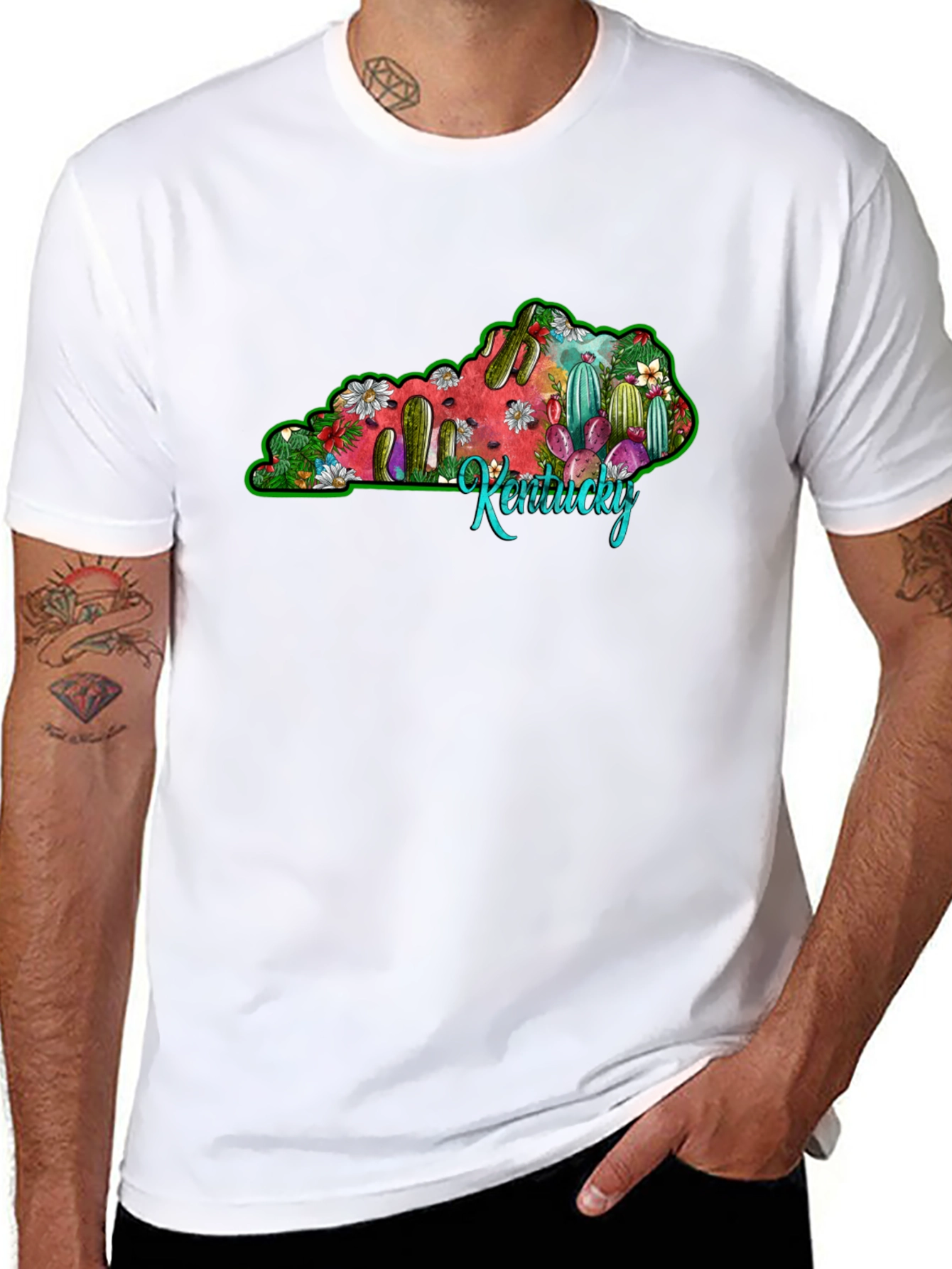 Kentucky Cactus T-Shirt - Unisex Black Tee