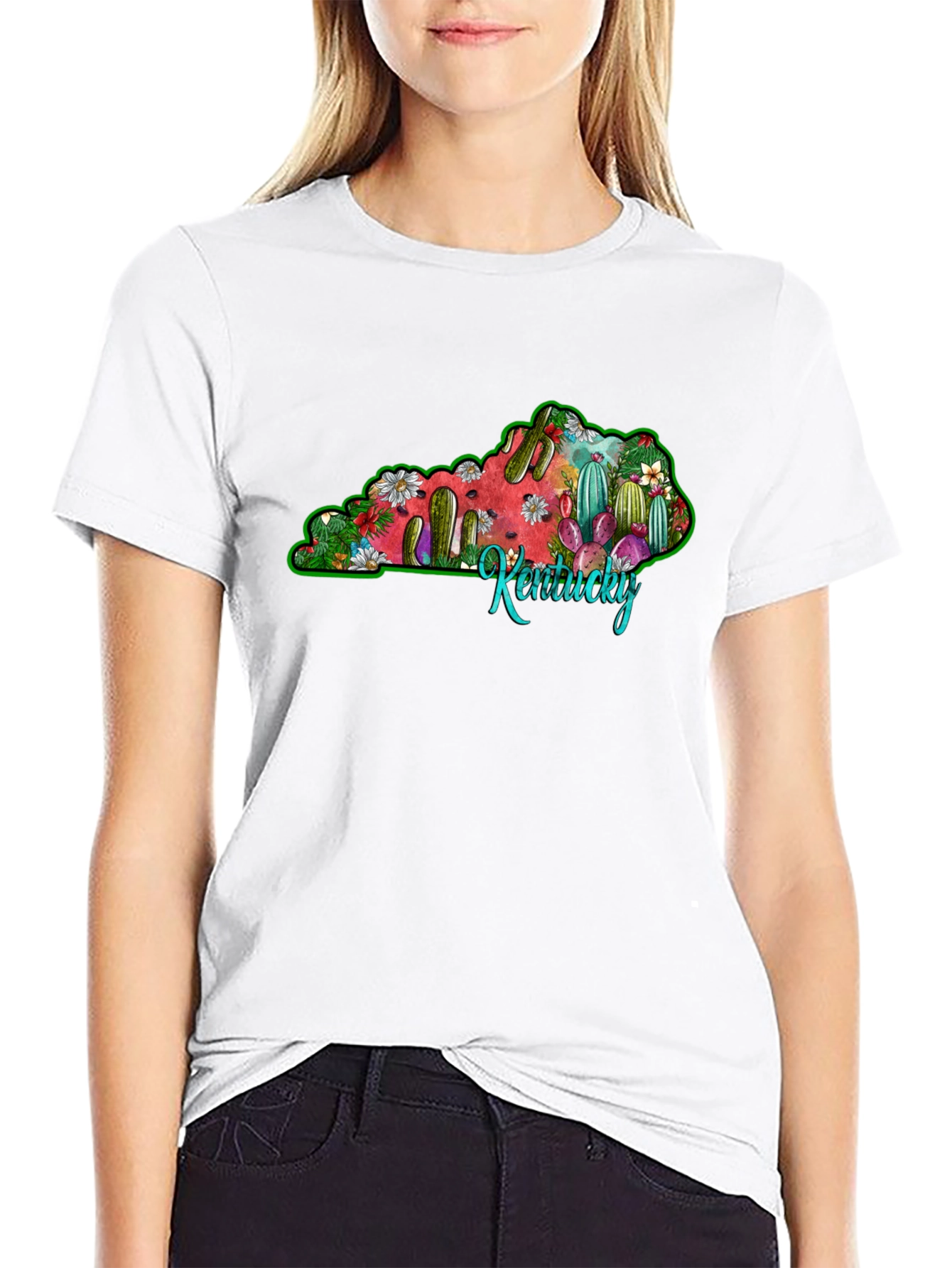 Kentucky Cactus T-Shirt - Unisex Black Tee